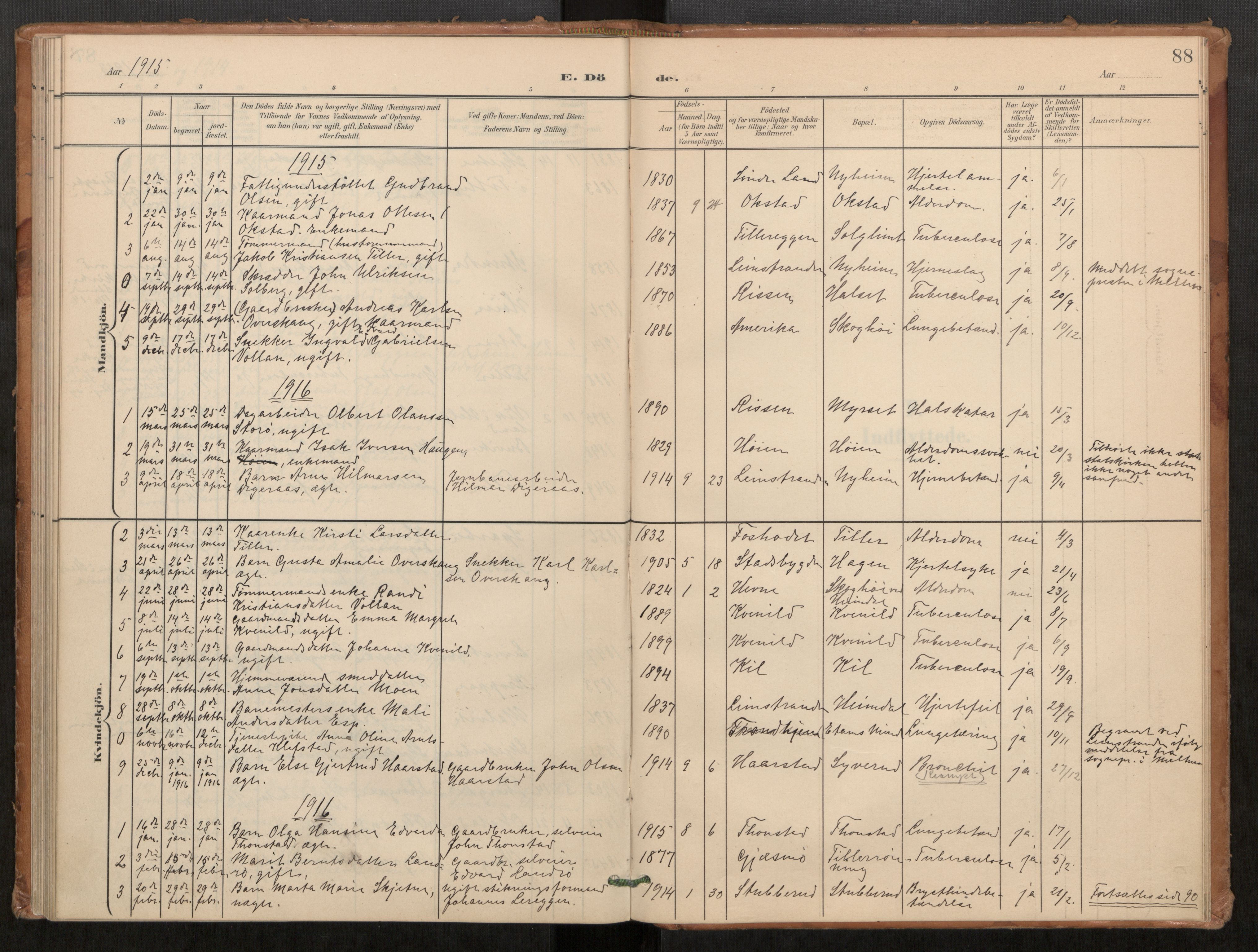 Klæbu sokneprestkontor, AV/SAT-A-1112: Parish register (official) no. 2, 1900-1916, p. 88