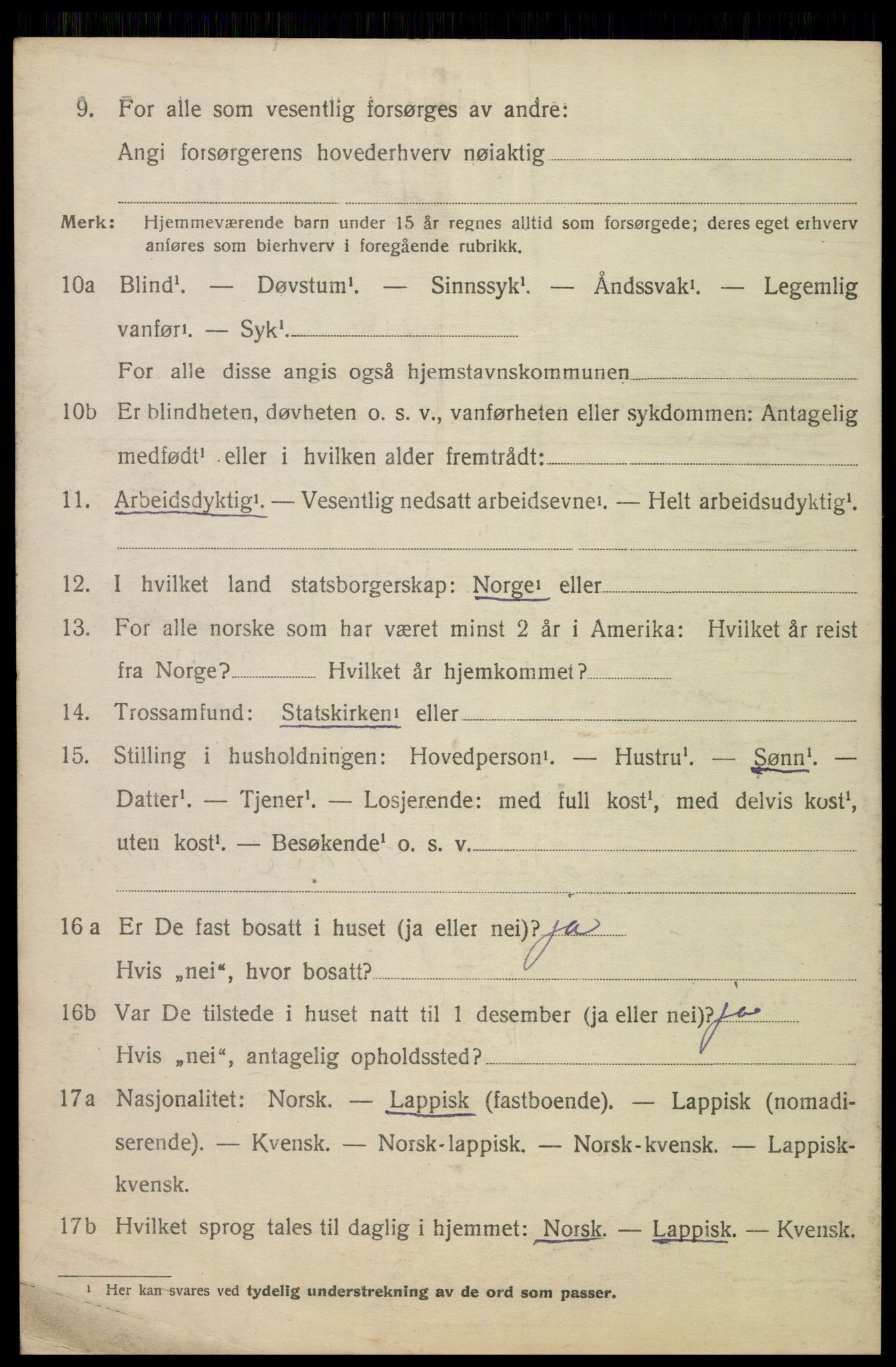 SAT, 1920 census for Ankenes, 1920, p. 2830