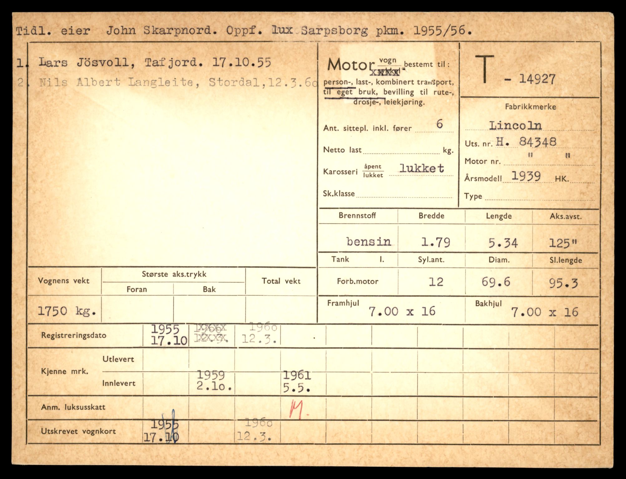 Møre og Romsdal vegkontor - Ålesund trafikkstasjon, AV/SAT-A-4099/F/Fe/L0049: Registreringskort for kjøretøy T 14864 - T 18613, 1927-1998, p. 1425