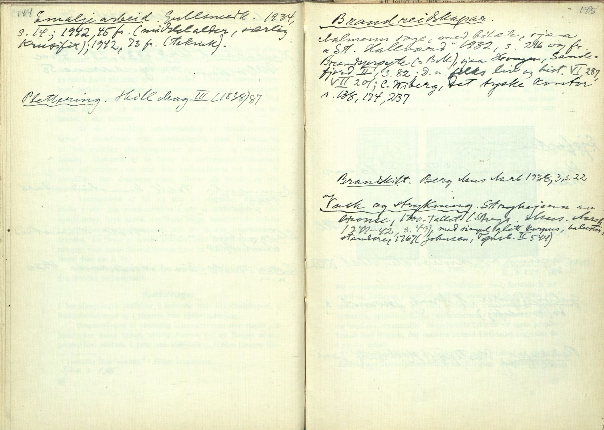 Rikard Berge, TEMU/TGM-A-1003/H/L0097: 97: Utklypp. Register ll, 1927, p. 144-145