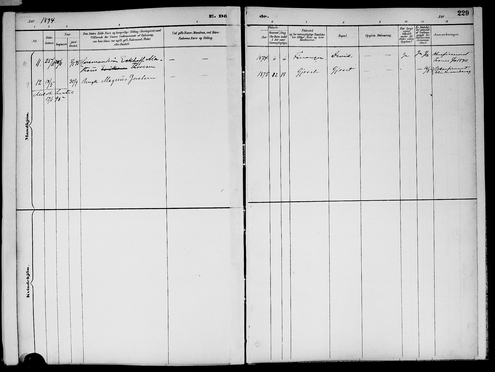 Ministerialprotokoller, klokkerbøker og fødselsregistre - Nord-Trøndelag, AV/SAT-A-1458/773/L0617: Parish register (official) no. 773A08, 1887-1910, p. 229