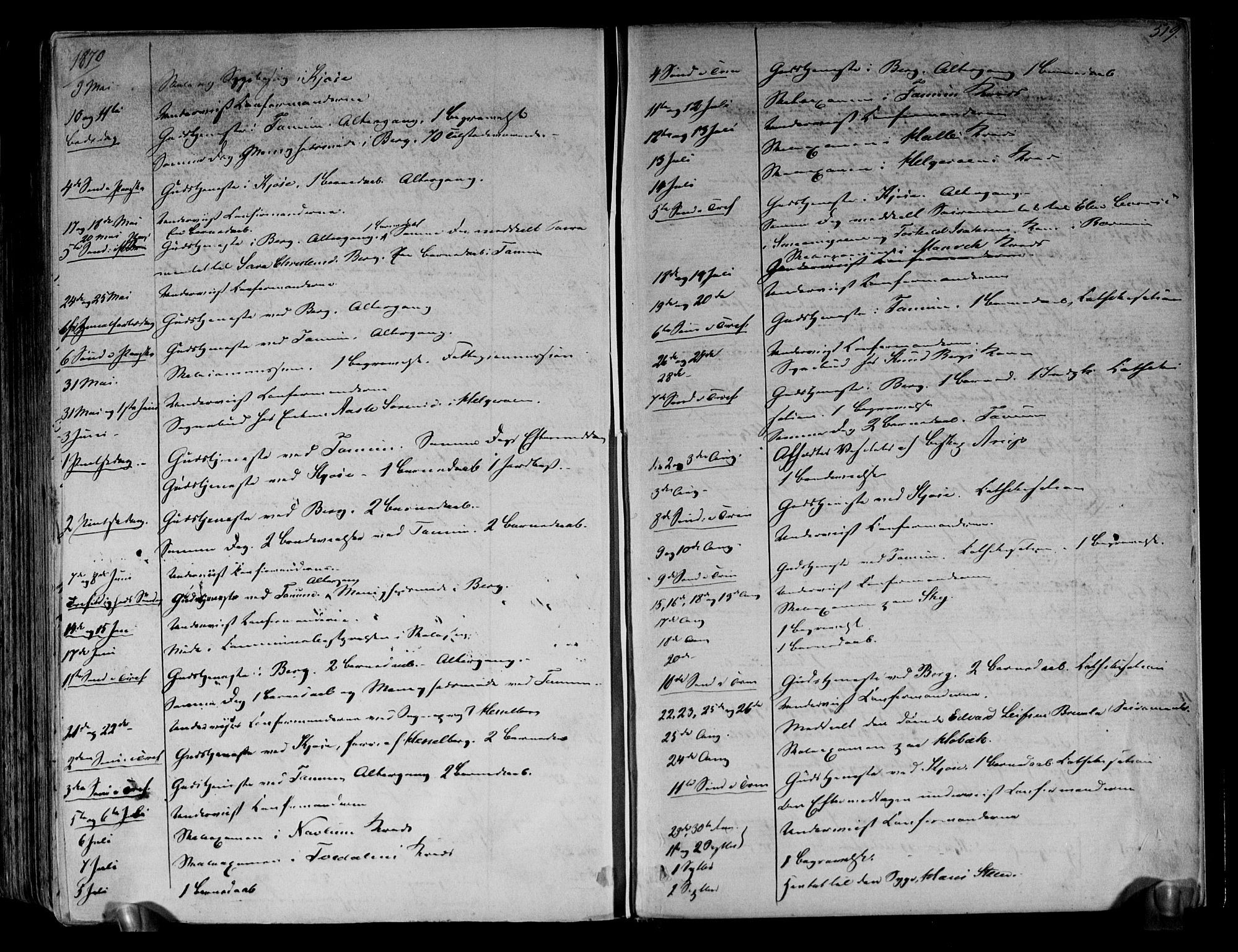 Brunlanes kirkebøker, SAKO/A-342/F/Fa/L0005: Parish register (official) no. I 5, 1862-1877, p. 519