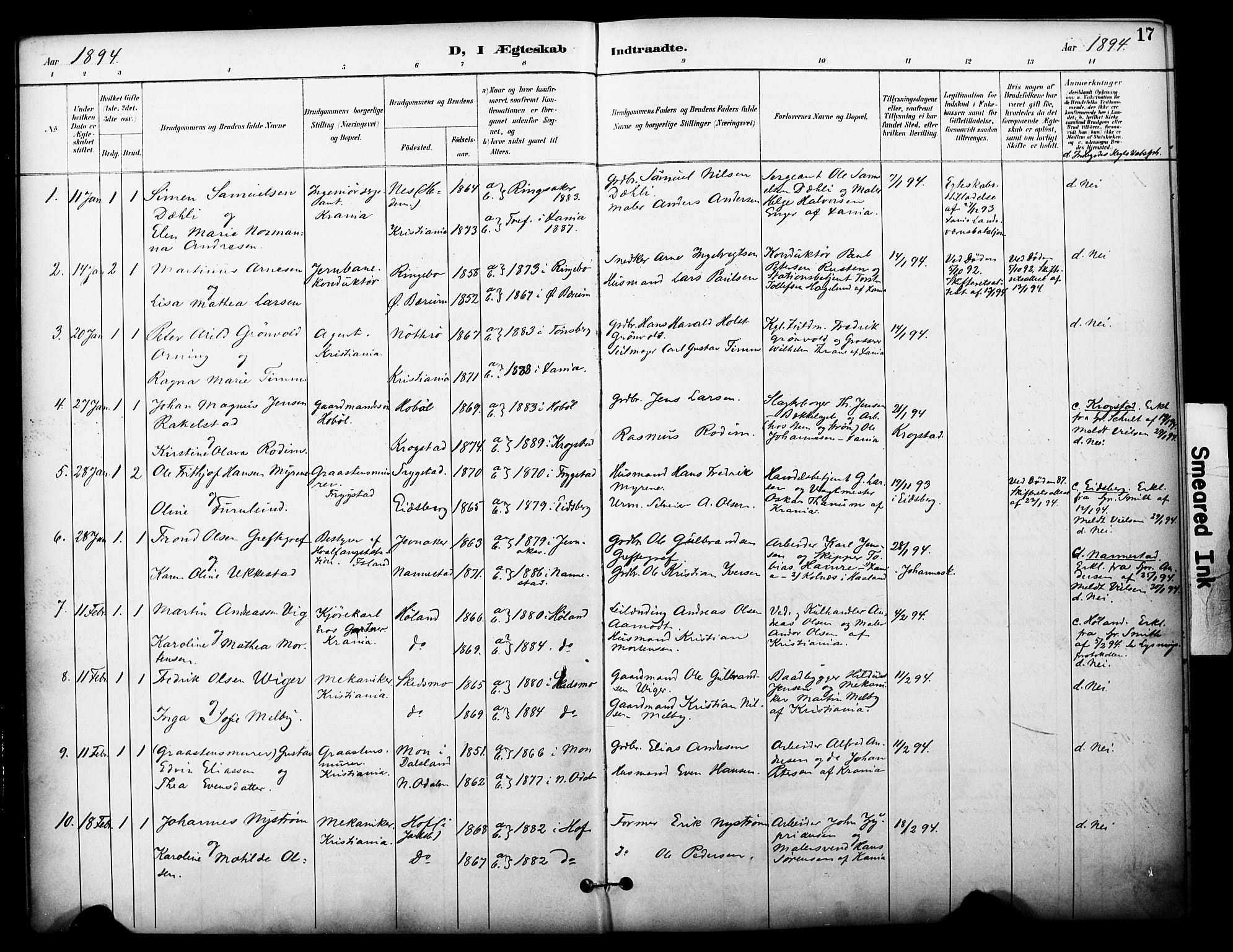 Johannes prestekontor Kirkebøker, AV/SAO-A-10852/F/Fa/L0006: Parish register (official) no. 6, 1893-1906, p. 17