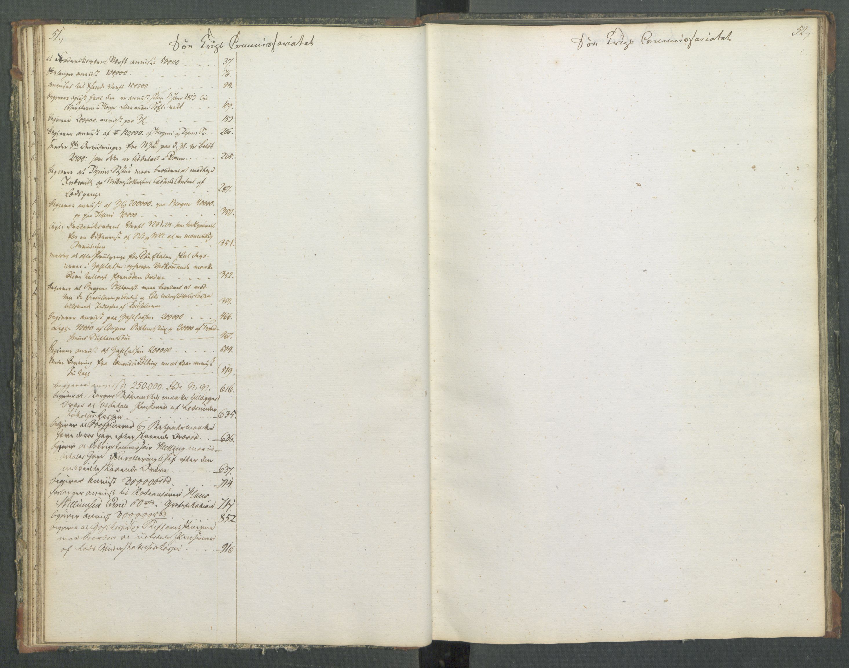 Departementene i 1814, RA/S-3899/Fa/L0014: Bokholderkontoret - Register til journalen, 1814-1815, p. 51-52