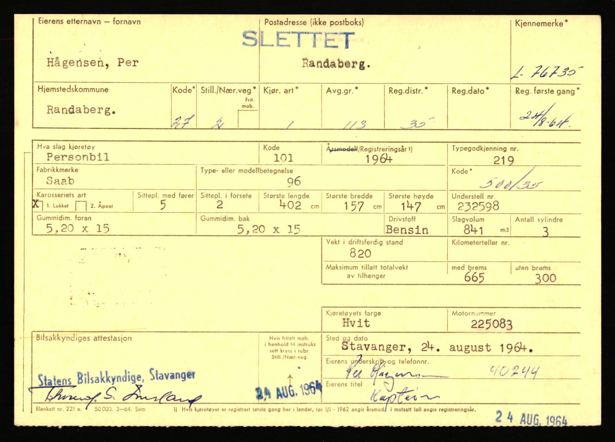 Stavanger trafikkstasjon, AV/SAST-A-101942/0/F/L0068: L-75000 - L-76799, 1930-1971, p. 2127