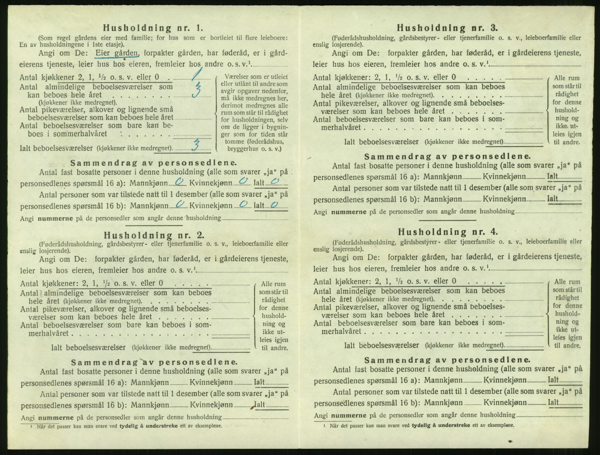 SAT, 1920 census for Borgund, 1920, p. 841