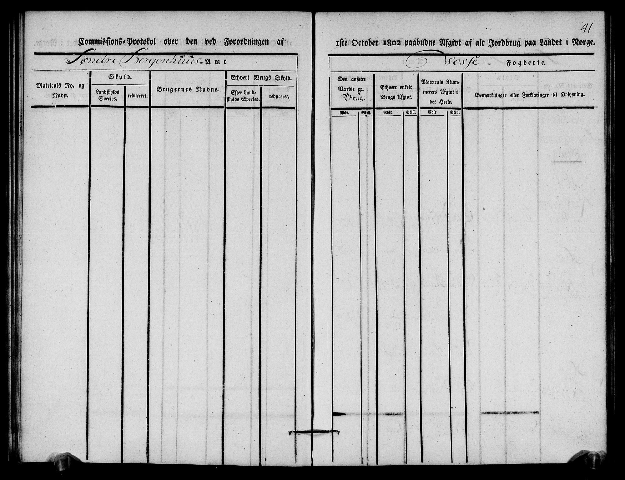 Rentekammeret inntil 1814, Realistisk ordnet avdeling, AV/RA-EA-4070/N/Ne/Nea/L0112: Nordhordland og Voss fogderi. Kommisjonsprotokoll for Voss, 1803, p. 43