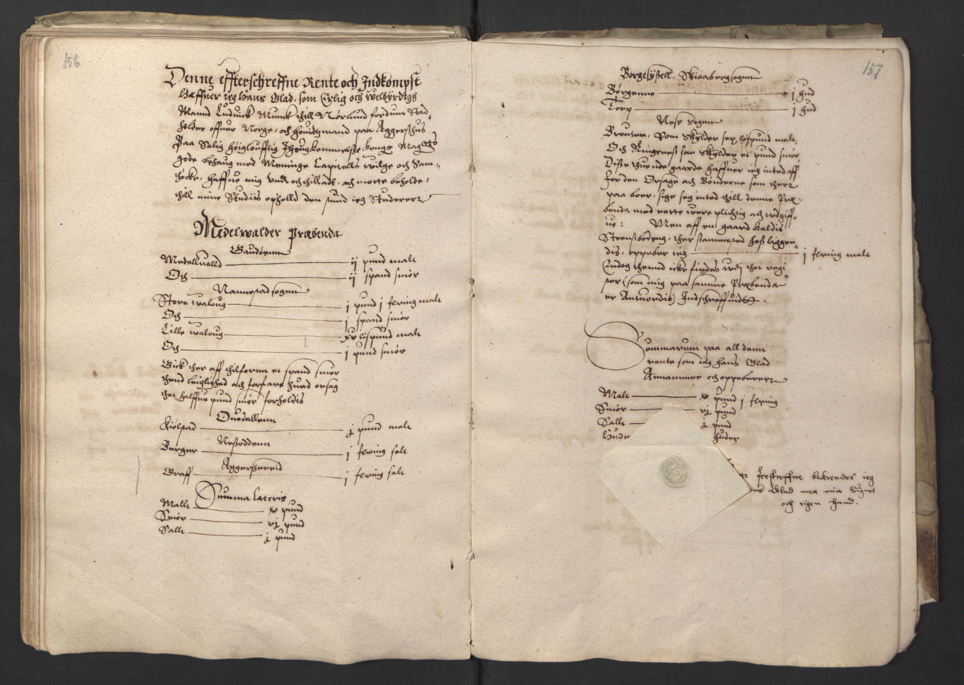 Stattholderembetet 1572-1771, RA/EA-2870/Ek/L0001/0001: Jordebøker før 1624 og til utligning av garnisonsskatt 1624-1626: / Jordebok for Oslo kapitel, 1595, p. 95