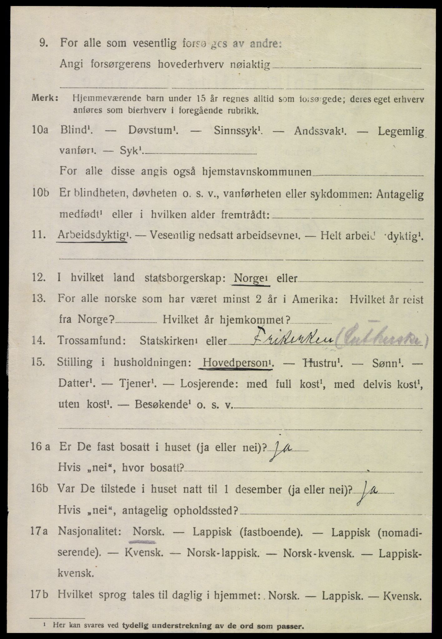 SAT, 1920 census for Rødøy, 1920, p. 2123