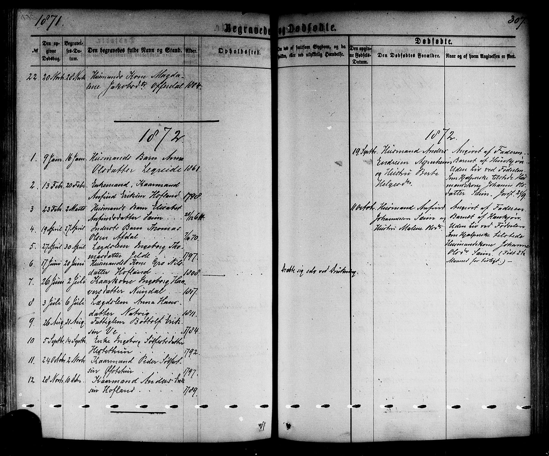 Årdal sokneprestembete, SAB/A-81701: Parish register (official) no. A 3, 1863-1886, p. 307