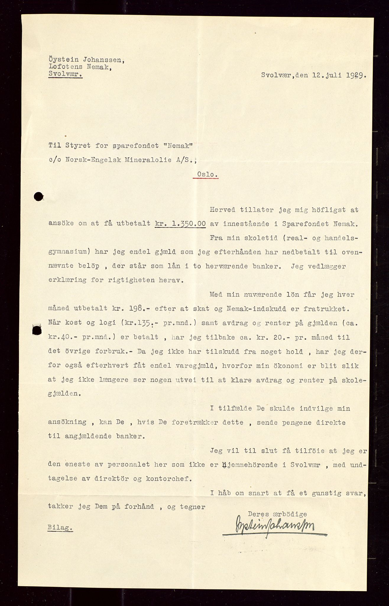 Pa 1521 - A/S Norske Shell, SAST/A-101915/E/Ea/Eaa/L0017: Sjefskorrespondanse, 1929, p. 138