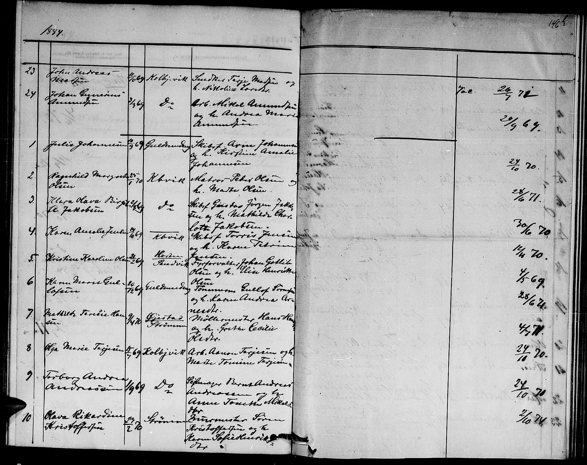 Hisøy sokneprestkontor, AV/SAK-1111-0020/F/Fb/L0002: Parish register (copy) no. B 2, 1873-1885, p. 146