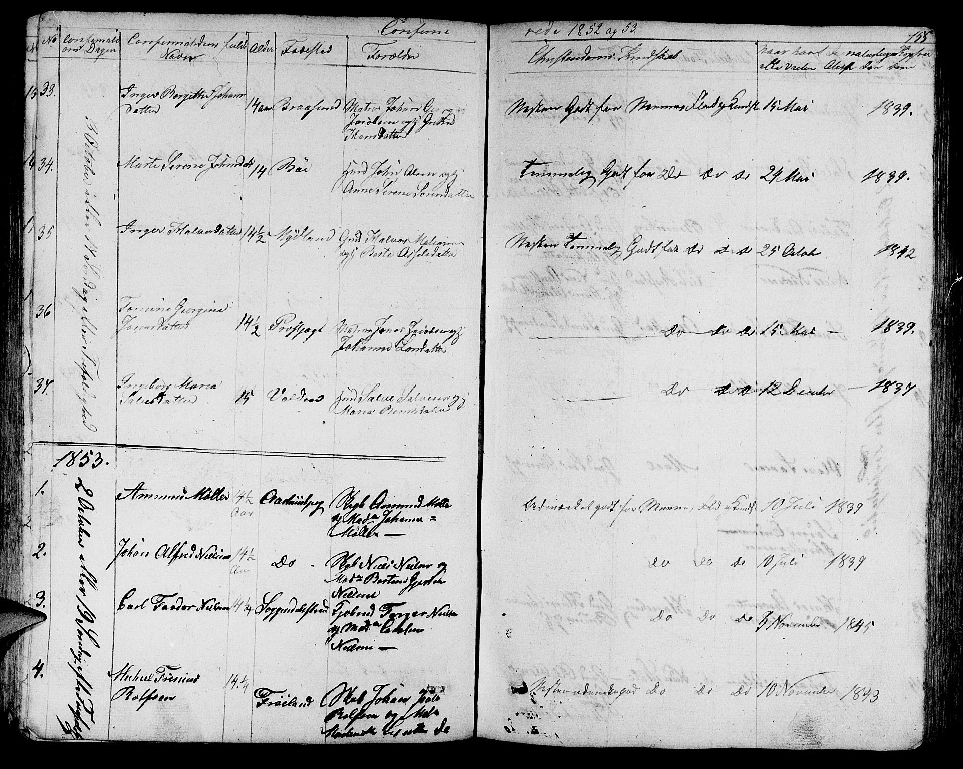 Sokndal sokneprestkontor, SAST/A-101808: Parish register (copy) no. B 2, 1849-1865, p. 155