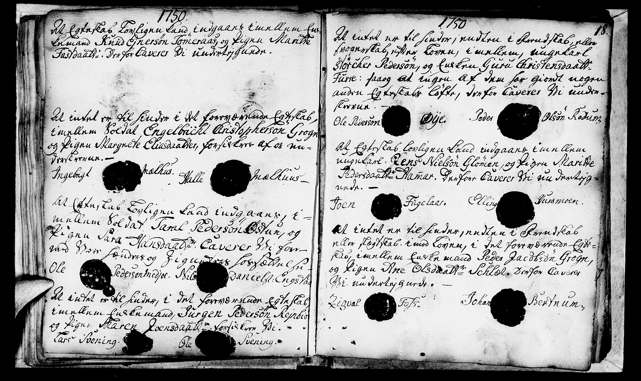 Ministerialprotokoller, klokkerbøker og fødselsregistre - Nord-Trøndelag, SAT/A-1458/764/L0541: Parish register (official) no. 764A01, 1745-1758, p. 18