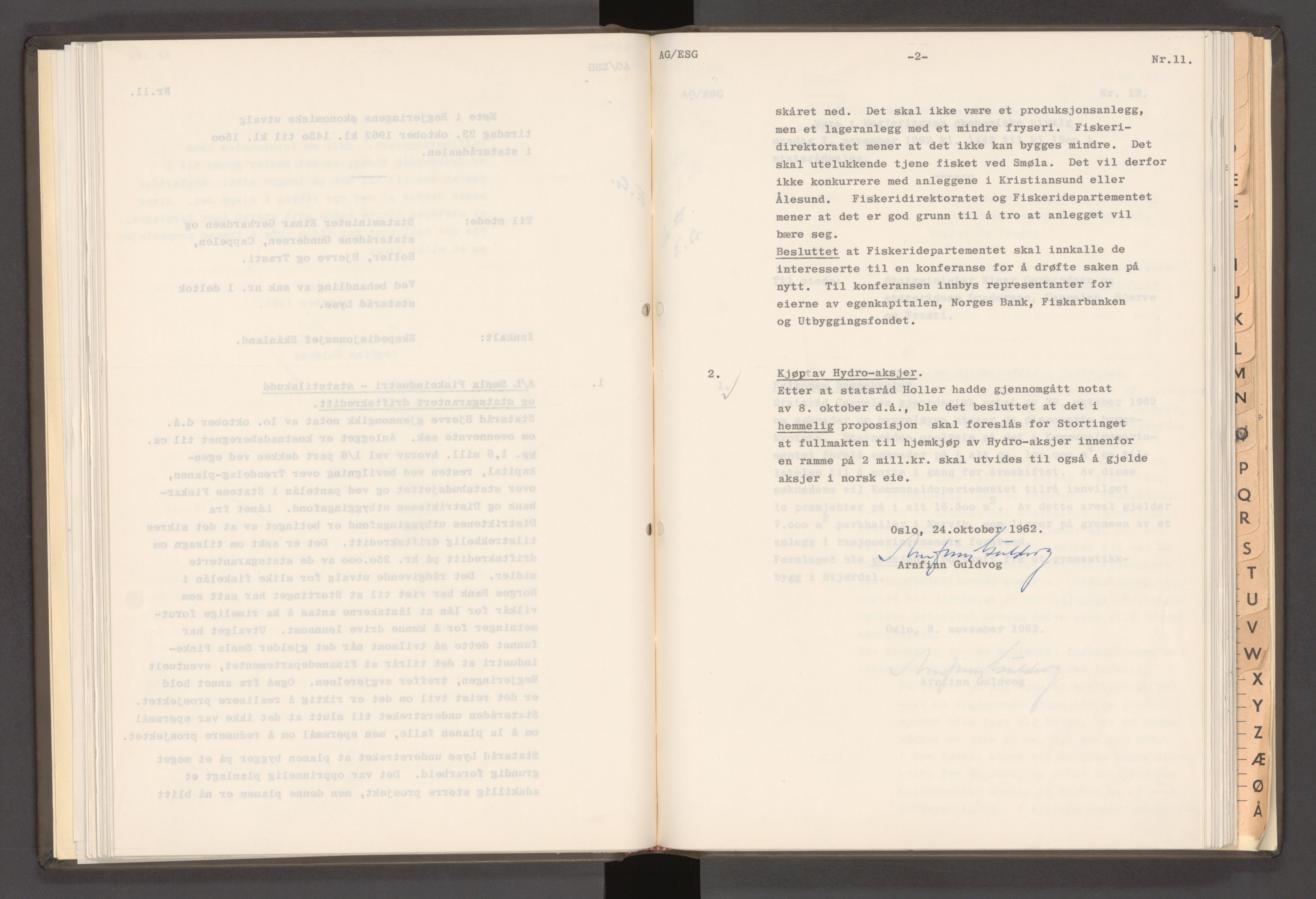 Statsministerens kontor, AV/RA-S-1005/A/Aa/L0021: Referat fra regjeringens økonomiske utvalg, 1960-1965