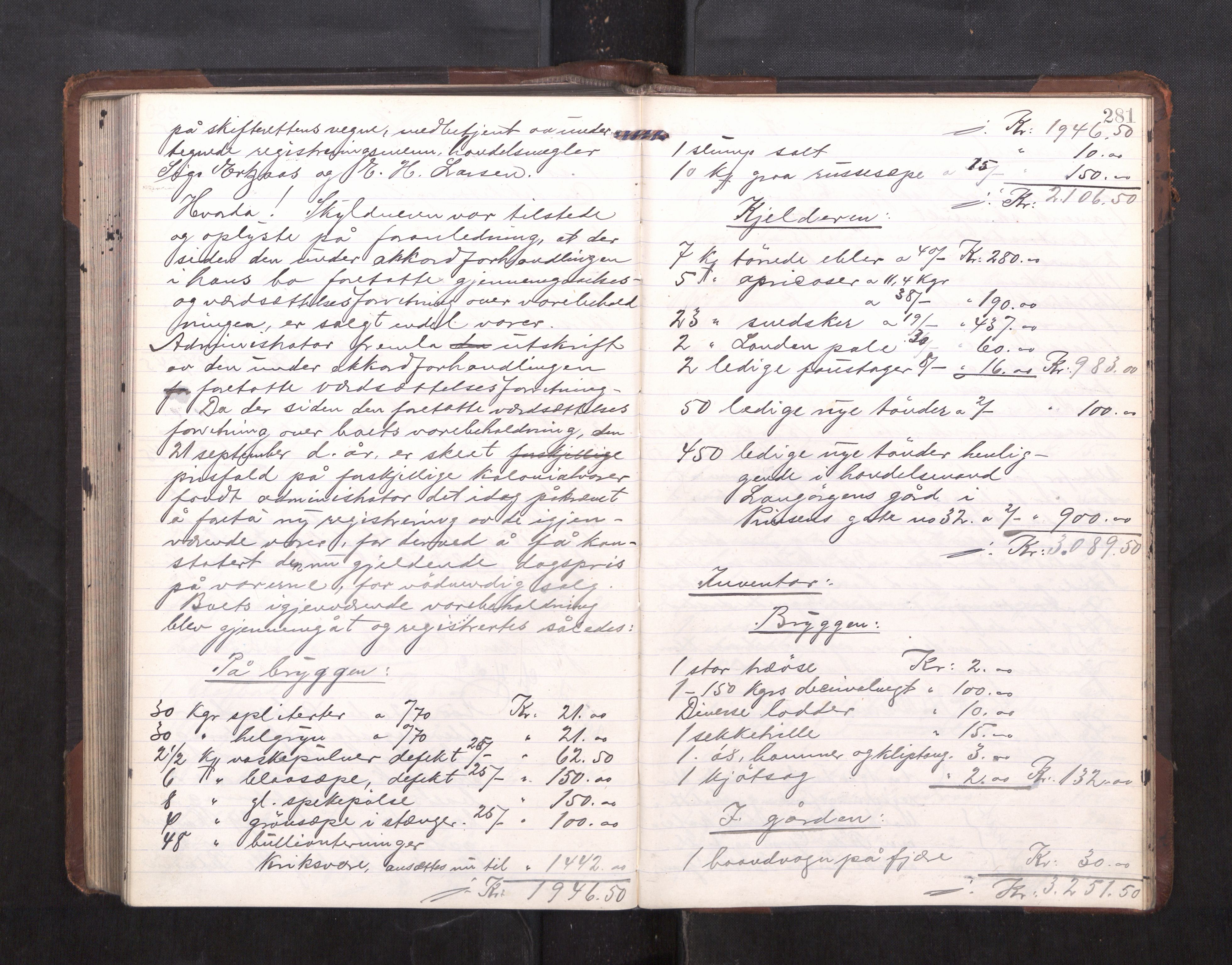 Trondheim byfogd, AV/SAT-A-0003/1/3/3C/L0037: Skifteregistreringsprotokoll - 28/5-8/3. (u/ register), 1918-1921, p. 281