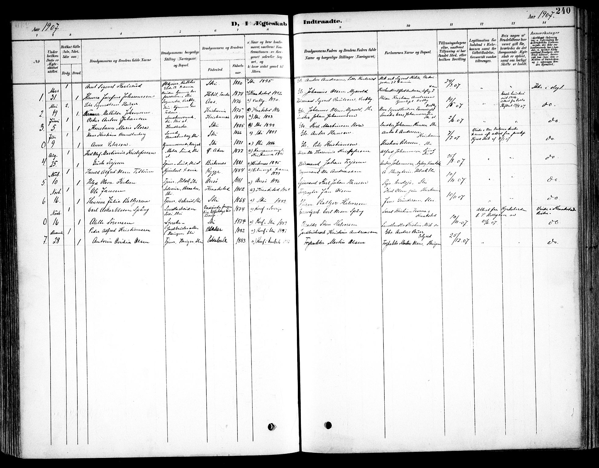 Kråkstad prestekontor Kirkebøker, SAO/A-10125a/F/Fb/L0002: Parish register (official) no. II 2, 1893-1917, p. 240