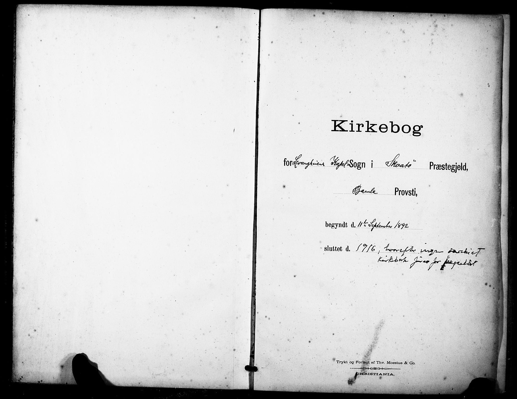 Skåtøy kirkebøker, SAKO/A-304/F/Fb/L0001: Parish register (official) no. II 1, 1892-1916