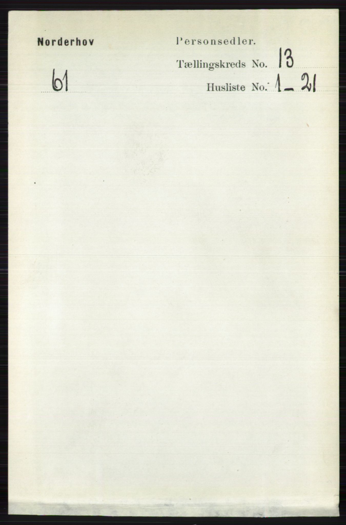 RA, 1891 census for 0613 Norderhov, 1891, p. 8879