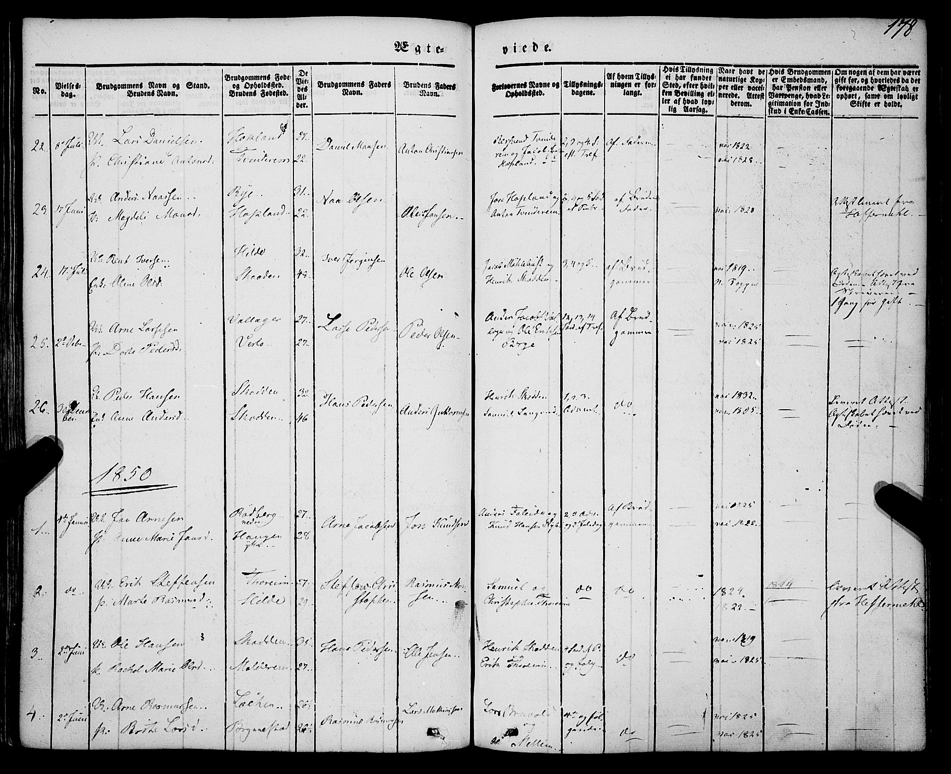 Innvik sokneprestembete, AV/SAB-A-80501: Parish register (official) no. A 5, 1847-1865, p. 178