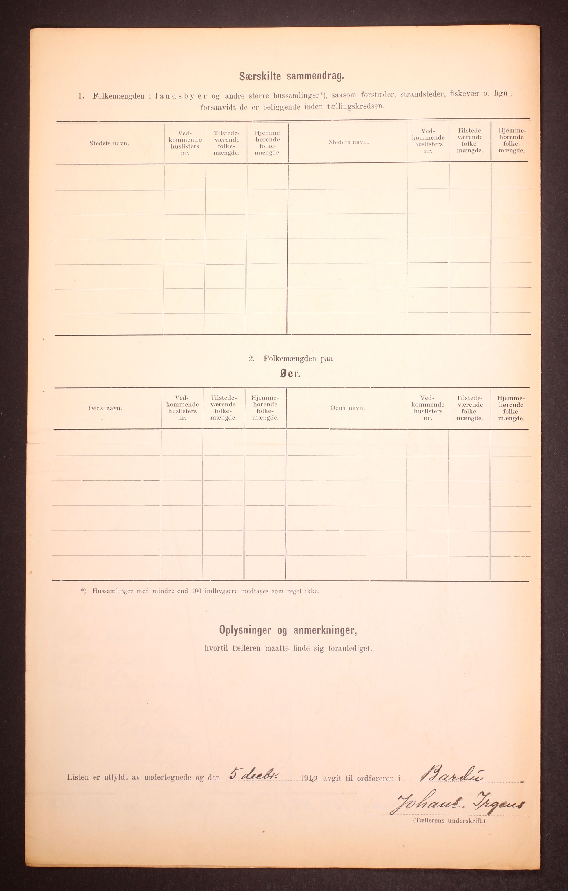 RA, 1910 census for Bardu, 1910, p. 30