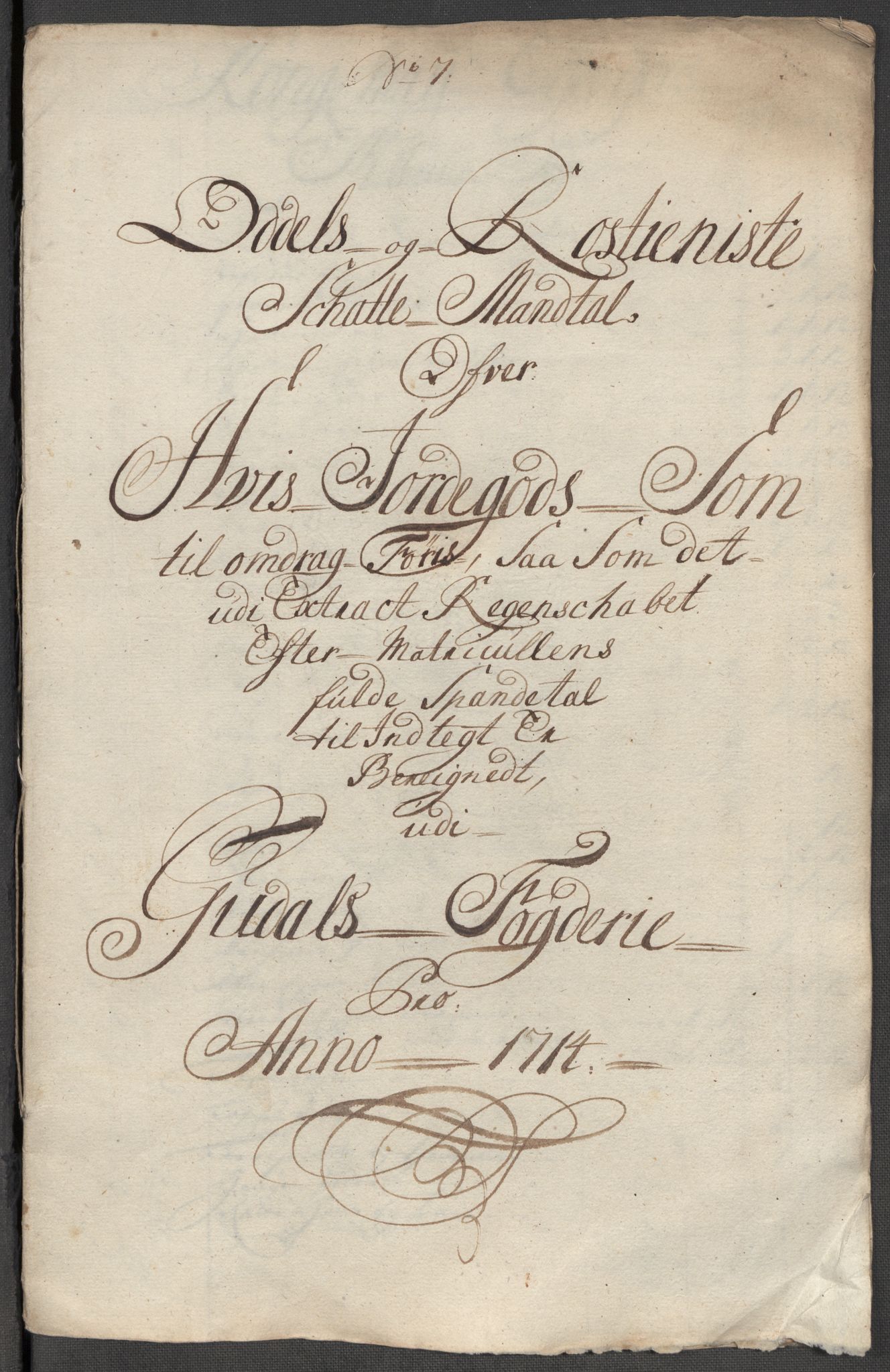 Rentekammeret inntil 1814, Reviderte regnskaper, Fogderegnskap, RA/EA-4092/R60/L3965: Fogderegnskap Orkdal og Gauldal, 1714, p. 502