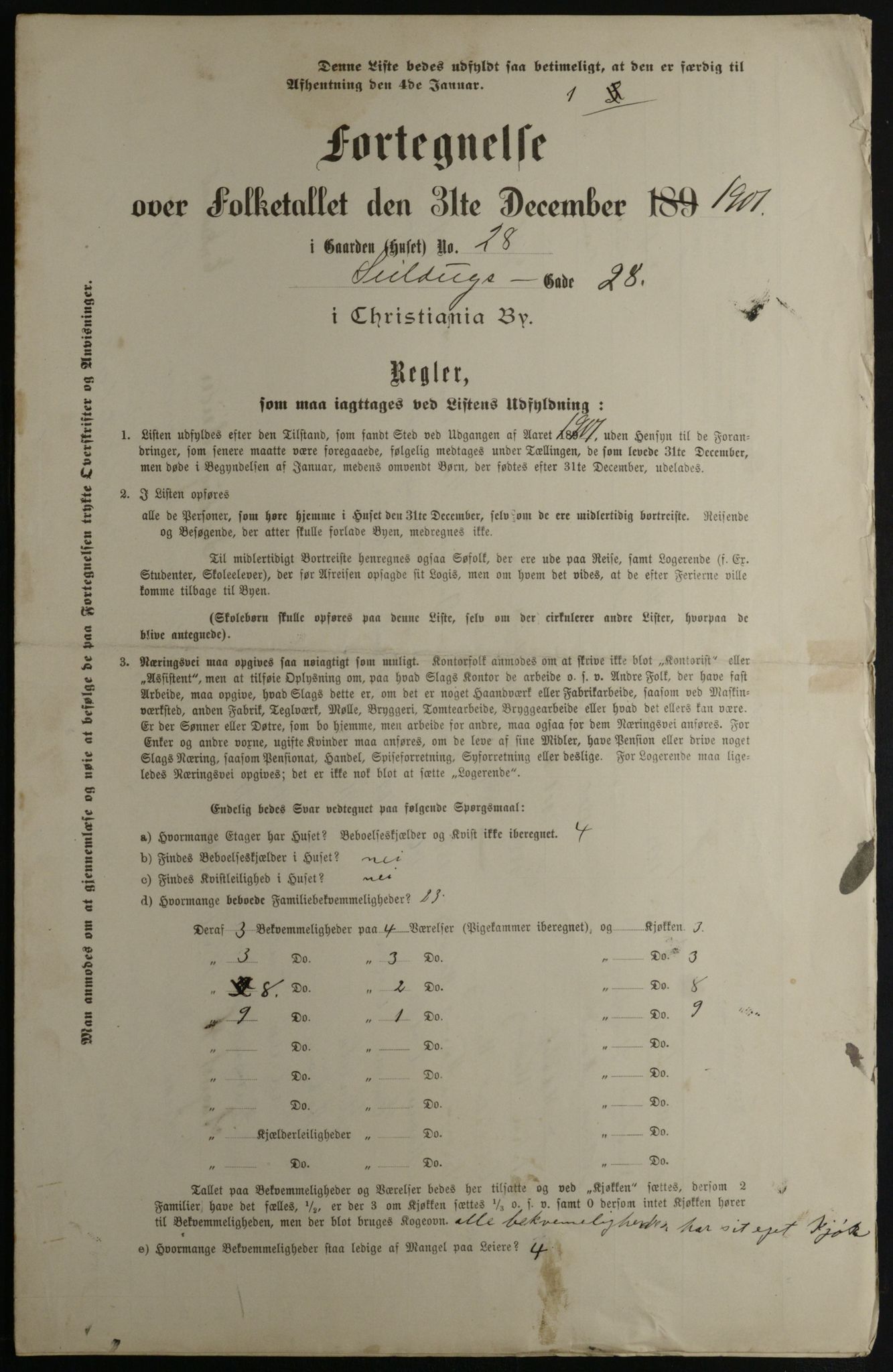 OBA, Municipal Census 1901 for Kristiania, 1901, p. 14570