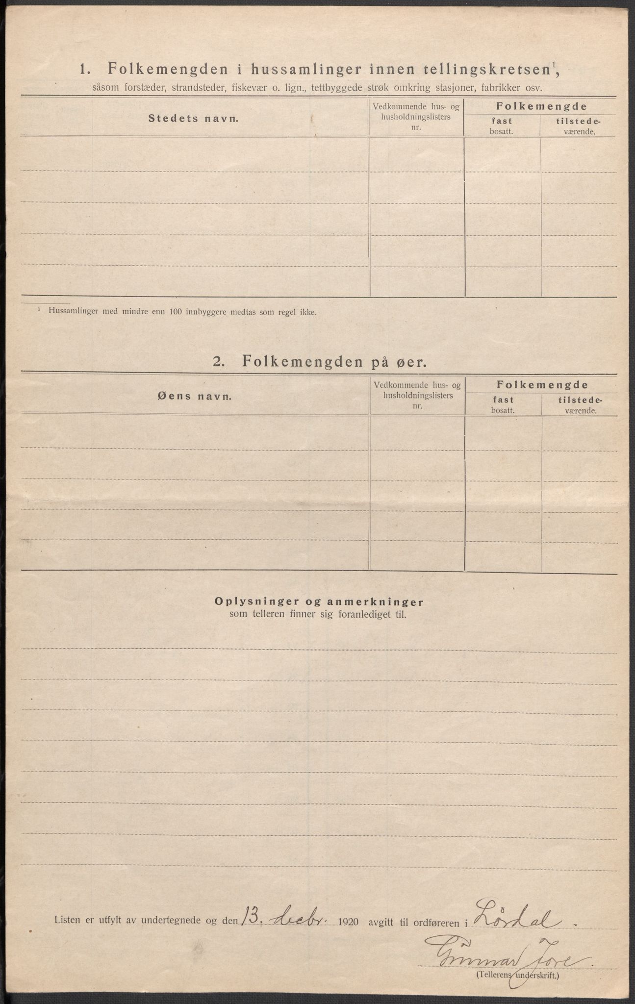 SAKO, 1920 census for Lårdal, 1920, p. 19