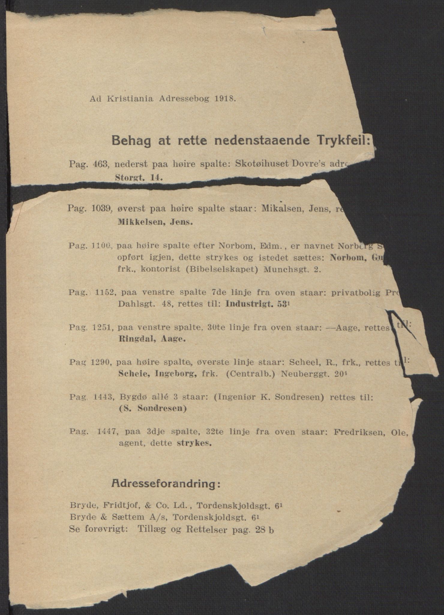 Kristiania/Oslo adressebok, PUBL/-, 1918, p. 3