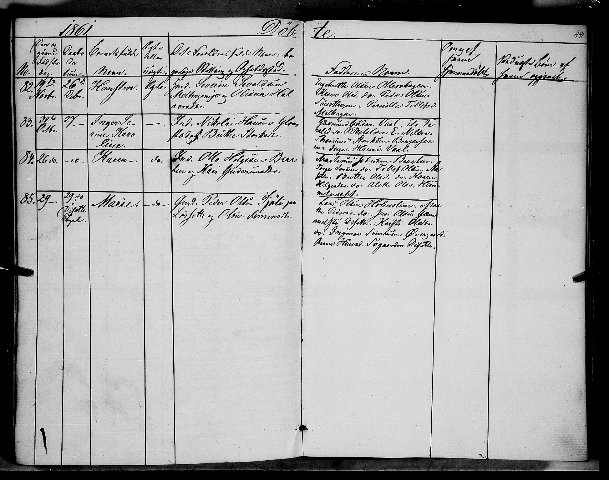 Åmot prestekontor, Hedmark, AV/SAH-PREST-056/H/Ha/Haa/L0006: Parish register (official) no. 6, 1842-1861, p. 441