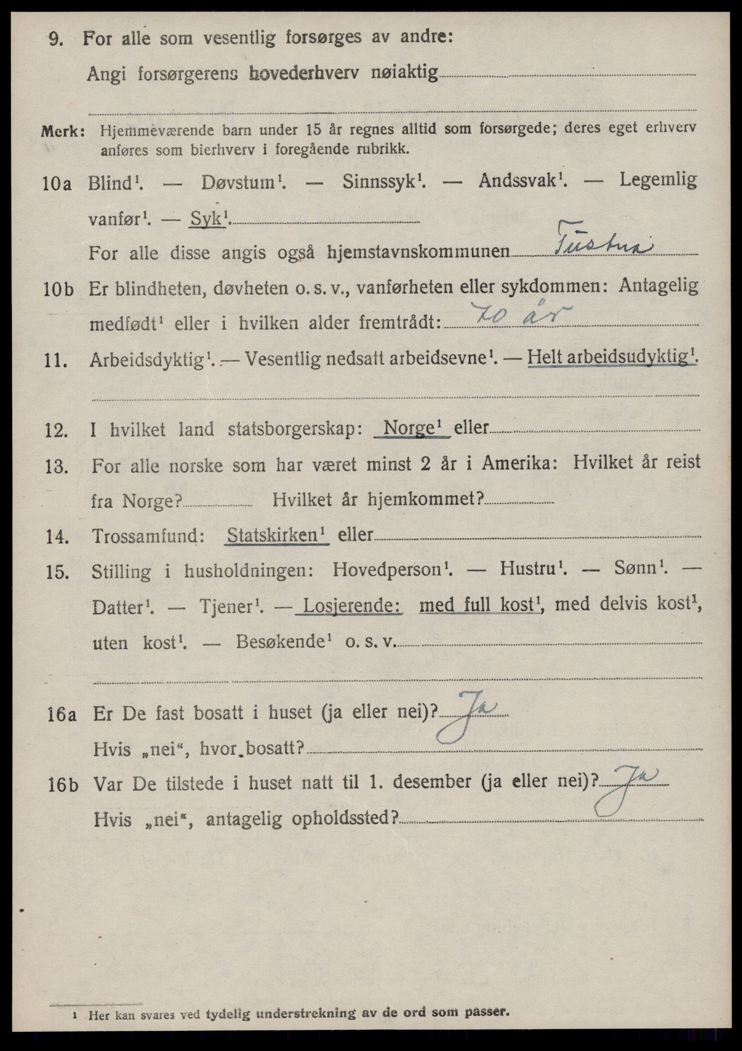 SAT, 1920 census for Tustna, 1920, p. 642