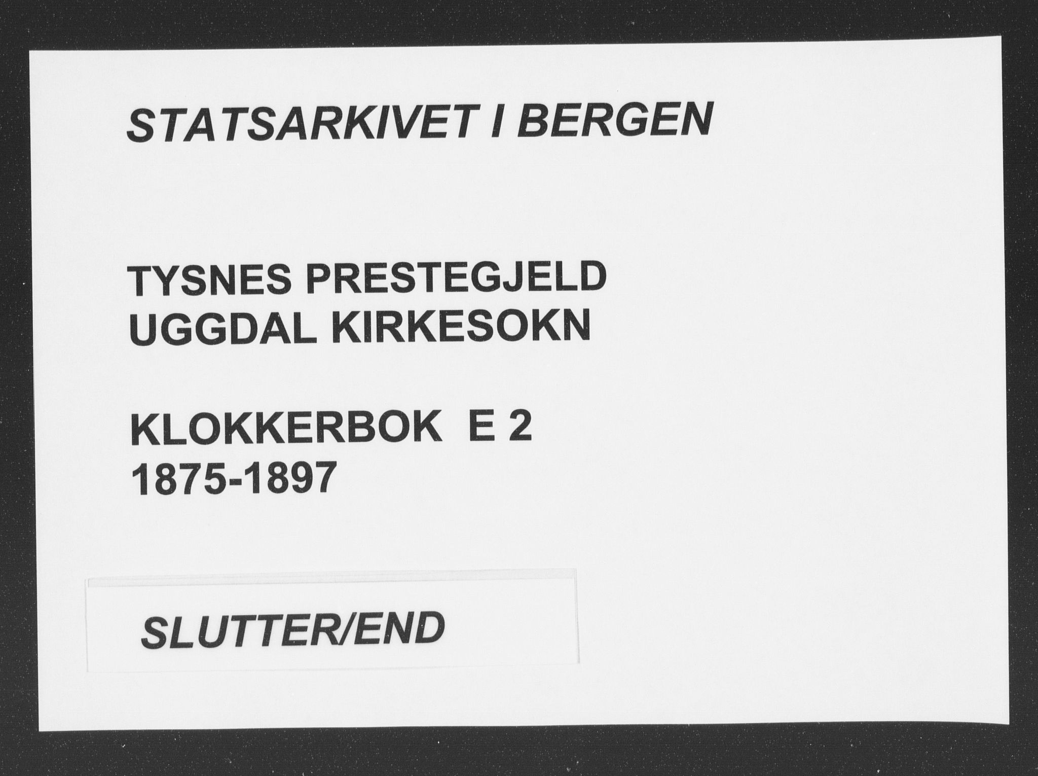 Tysnes sokneprestembete, AV/SAB-A-78601/H/Hab: Parish register (copy) no. E 2, 1875-1897