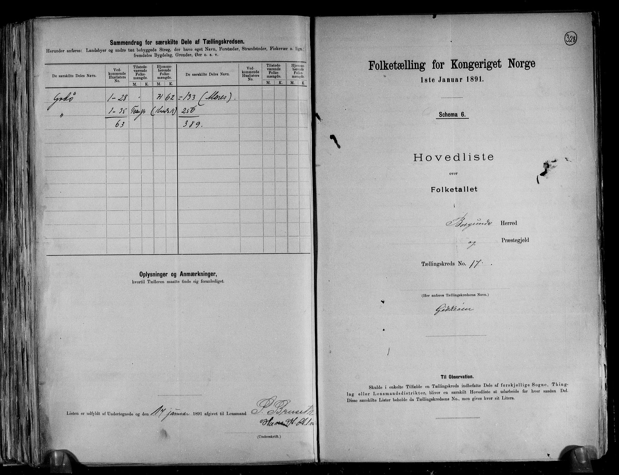 RA, 1891 census for 1531 Borgund, 1891, p. 39