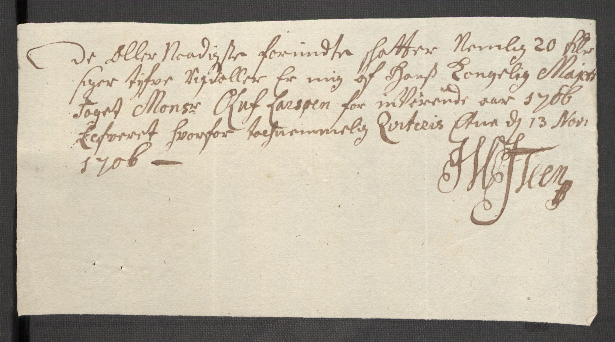 Rentekammeret inntil 1814, Reviderte regnskaper, Fogderegnskap, AV/RA-EA-4092/R48/L2984: Fogderegnskap Sunnhordland og Hardanger, 1706-1707, p. 200