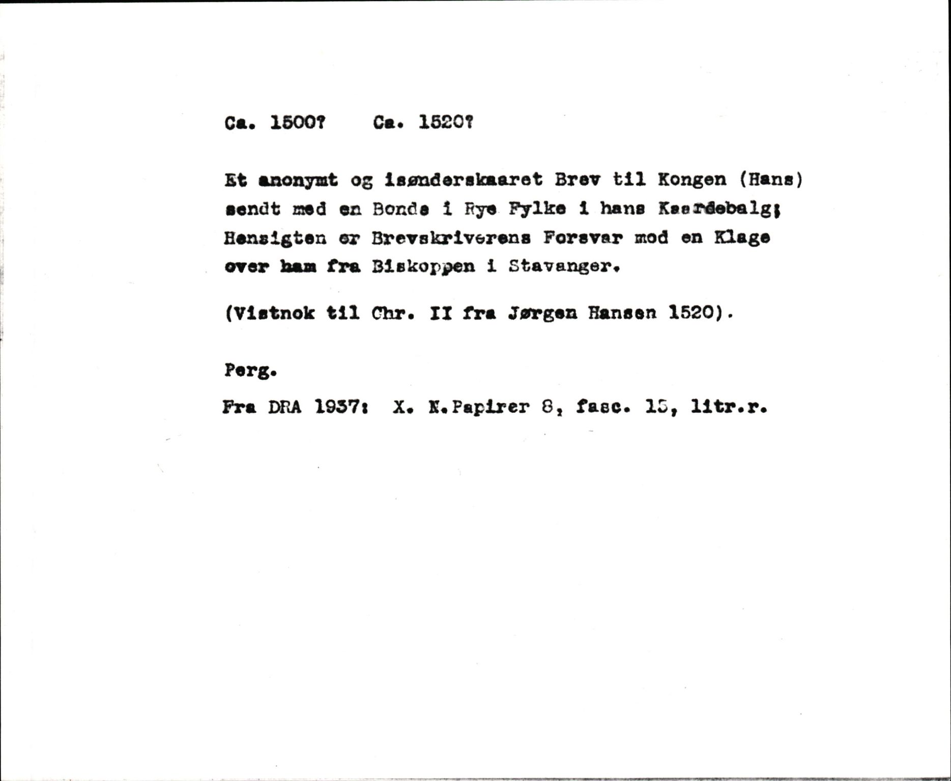 Riksarkivets diplomsamling, AV/RA-EA-5965/F35/F35f/L0003: Regestsedler: Diplomer fra DRA 1937 og 1996, p. 597