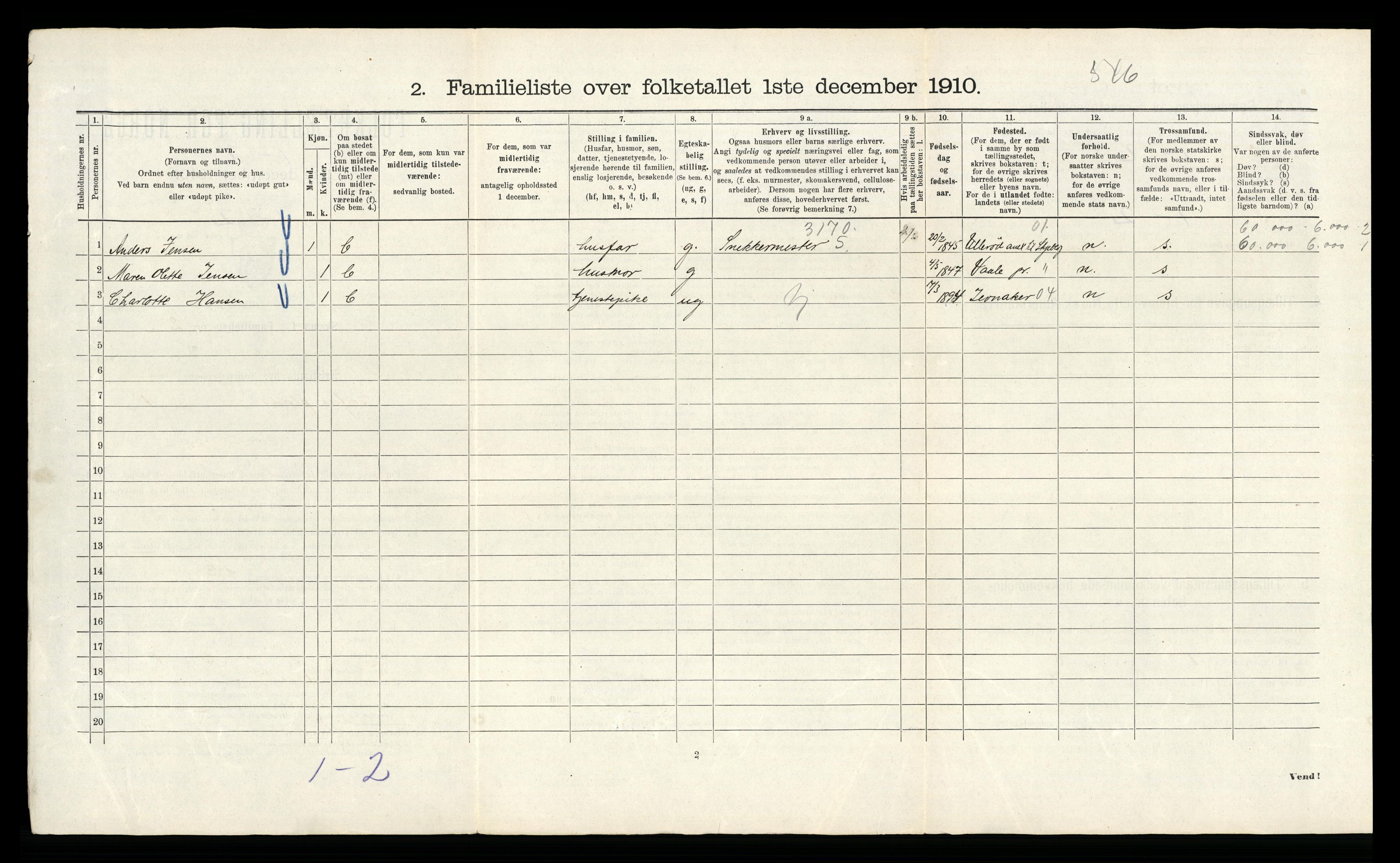 RA, 1910 census for Kristiania, 1910, p. 94818