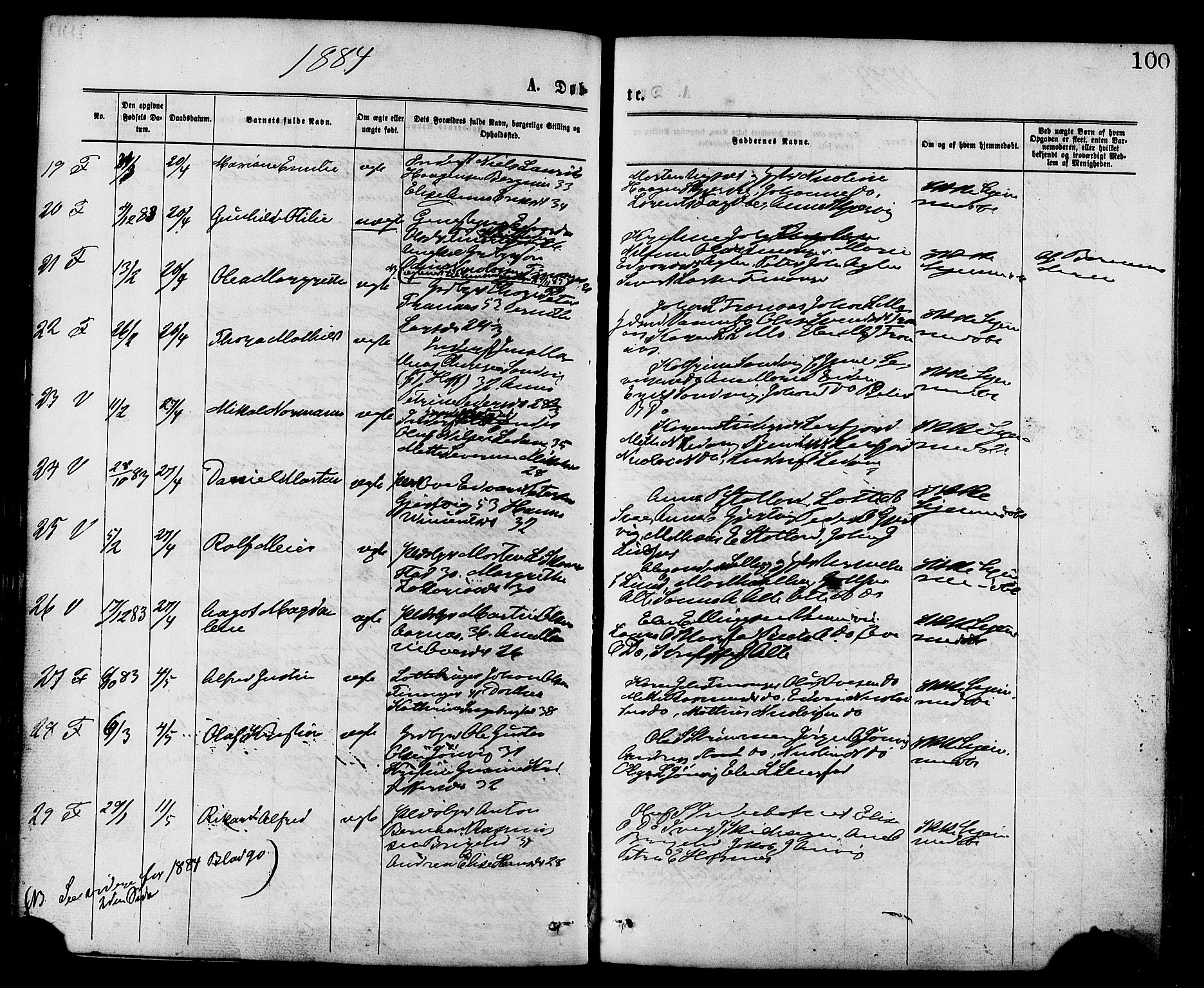 Ministerialprotokoller, klokkerbøker og fødselsregistre - Nord-Trøndelag, AV/SAT-A-1458/773/L0616: Parish register (official) no. 773A07, 1870-1887, p. 100