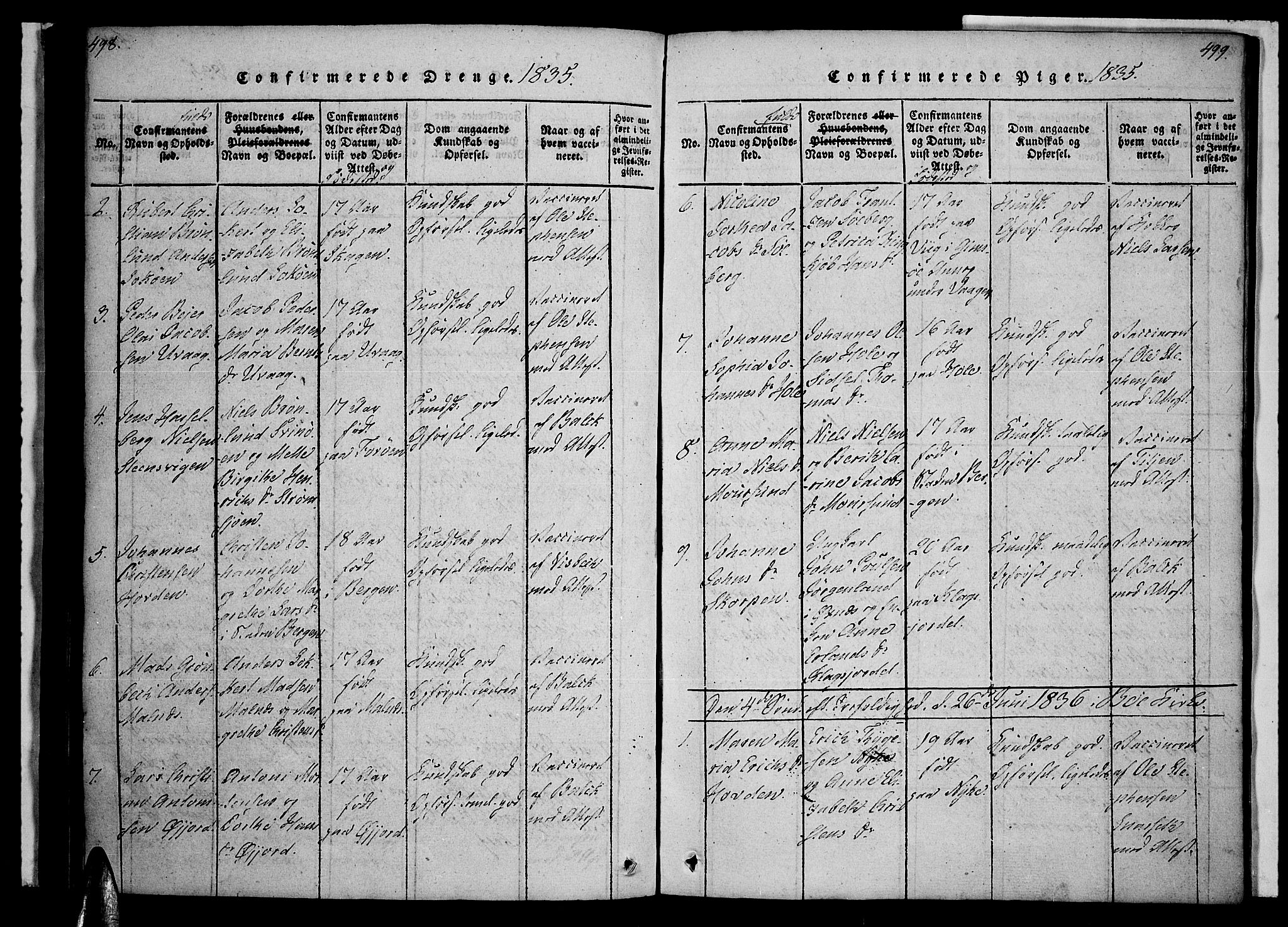 Ministerialprotokoller, klokkerbøker og fødselsregistre - Nordland, SAT/A-1459/891/L1298: Parish register (official) no. 891A03, 1820-1840, p. 498-499