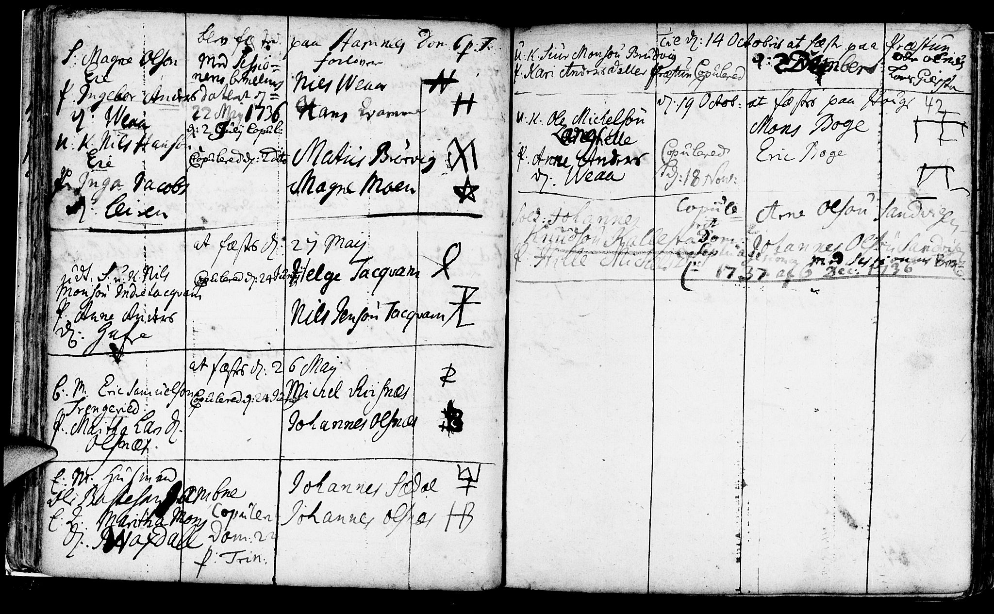 Haus sokneprestembete, SAB/A-75601/H/Haa: Parish register (official) no. A 5, 1733-1747, p. 42
