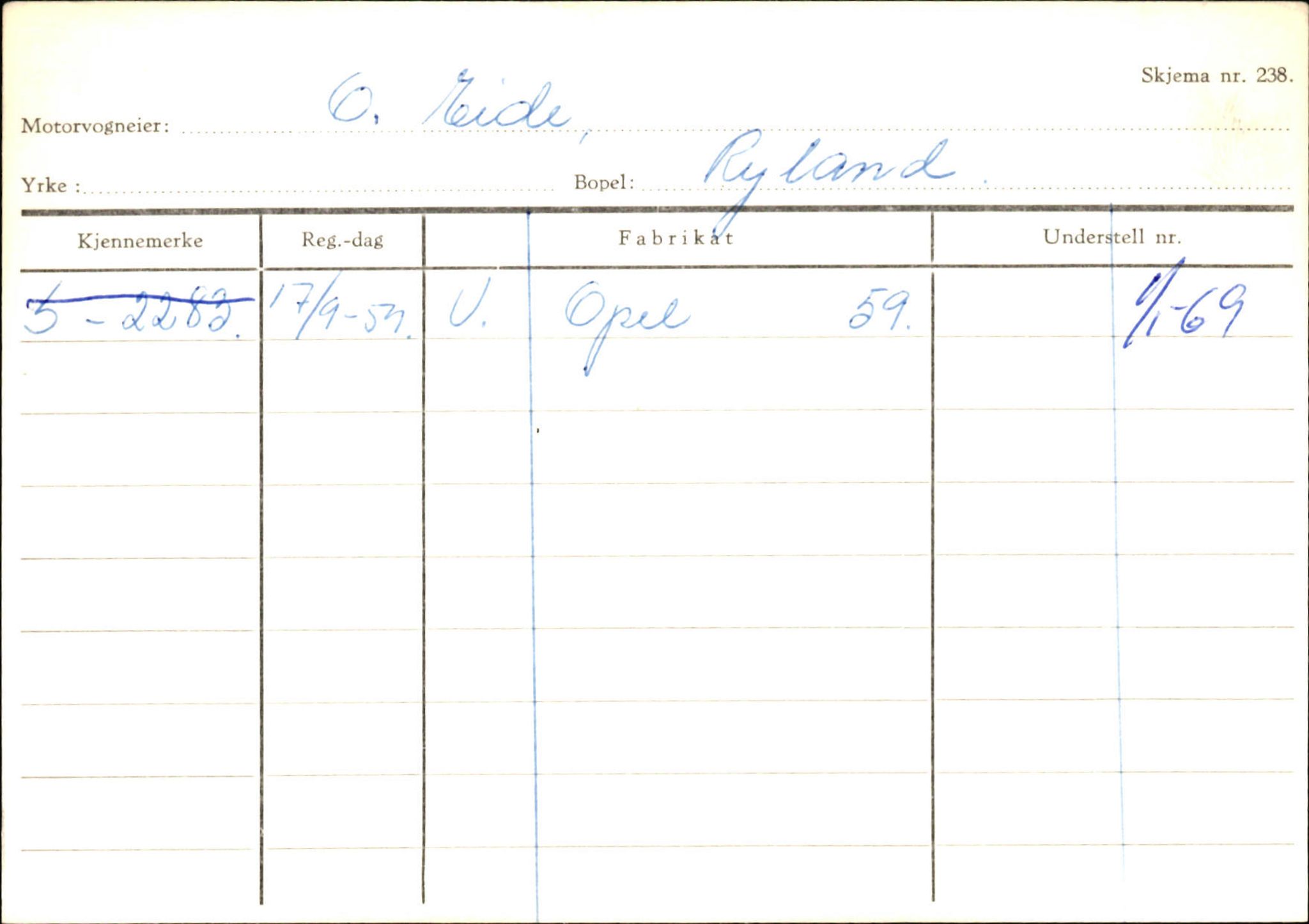 Statens vegvesen, Sogn og Fjordane vegkontor, SAB/A-5301/4/F/L0133: Eigarregister Bremanger A-Å. Gaular A-H, 1945-1975, p. 213