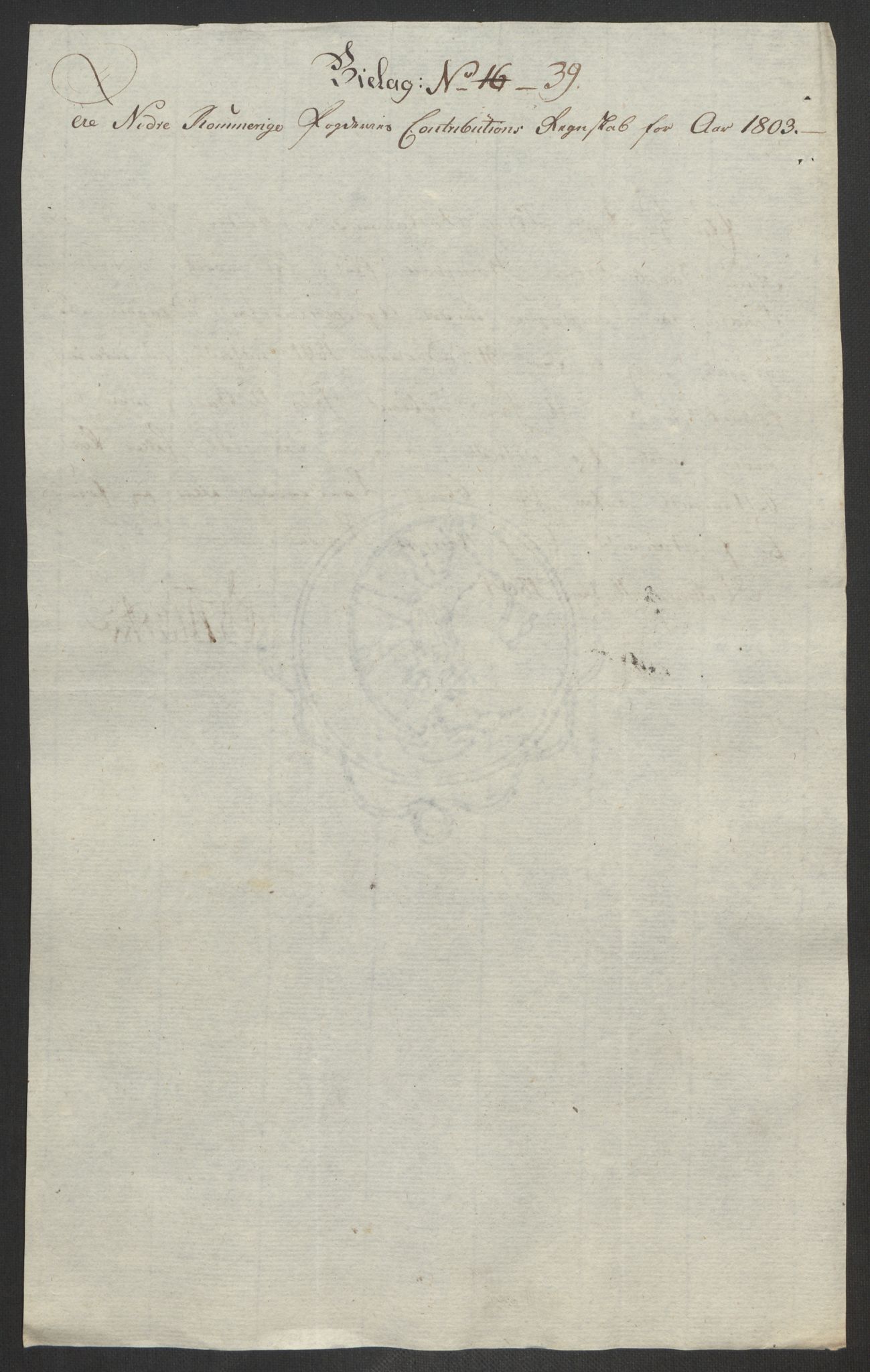 Rentekammeret inntil 1814, Reviderte regnskaper, Fogderegnskap, AV/RA-EA-4092/R11/L0679: Fogderegnskap Nedre Romerike, 1803, p. 140