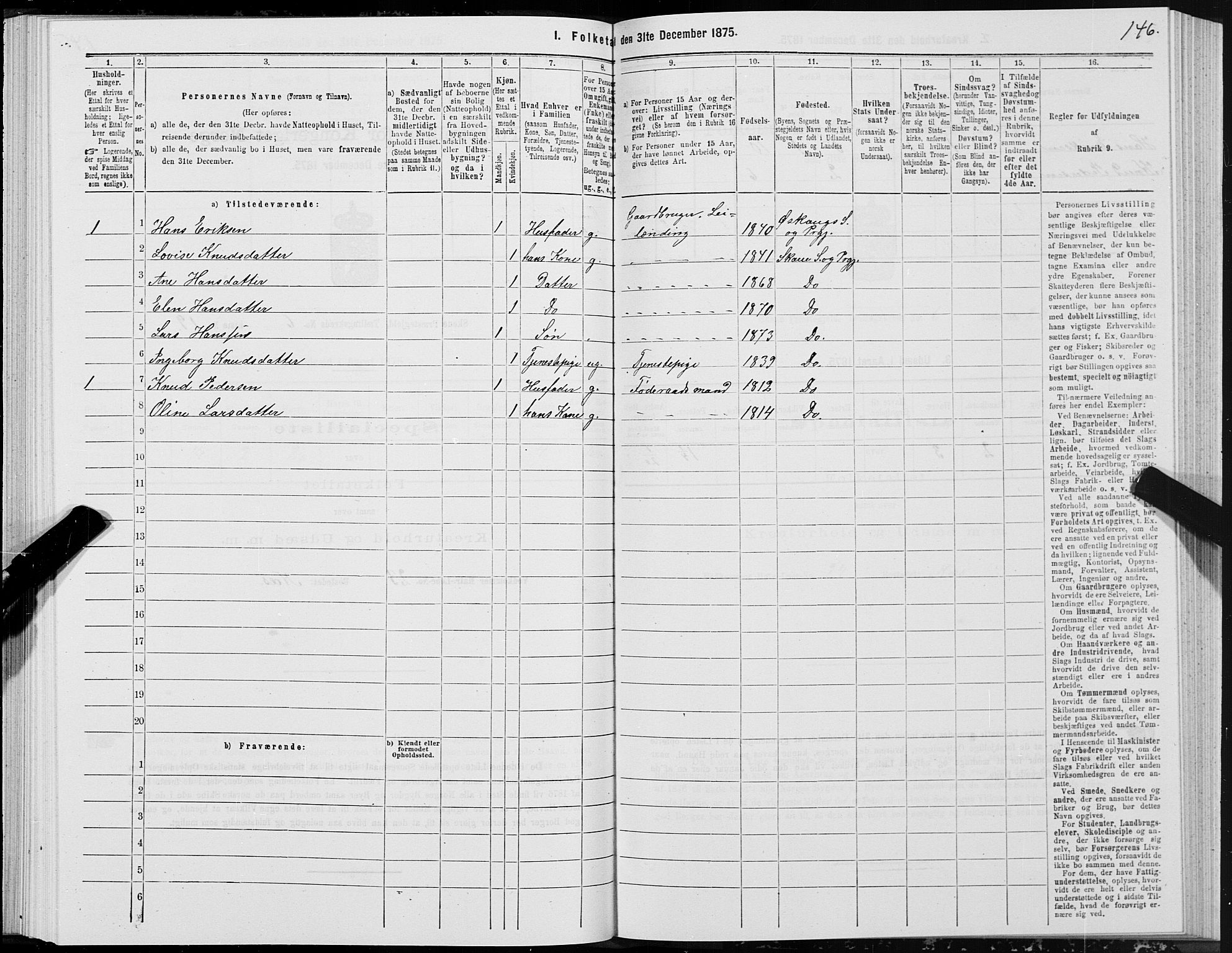 SAT, 1875 census for 1529P Skodje, 1875, p. 2146