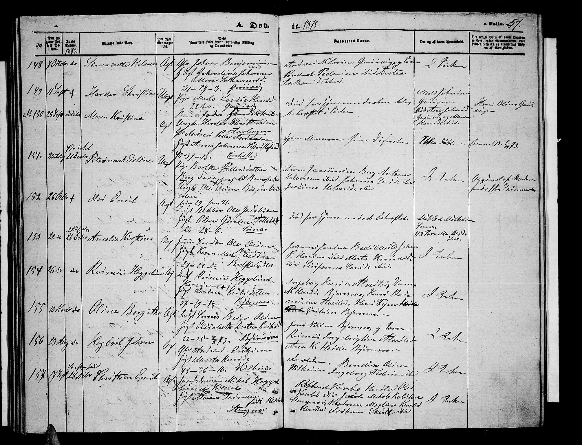 Trondenes sokneprestkontor, AV/SATØ-S-1319/H/Hb/L0009klokker: Parish register (copy) no. 9, 1870-1876, p. 57