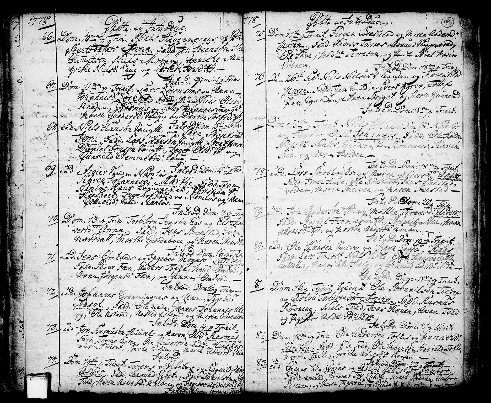 Holla kirkebøker, SAKO/A-272/F/Fa/L0001: Parish register (official) no. 1, 1717-1779, p. 146