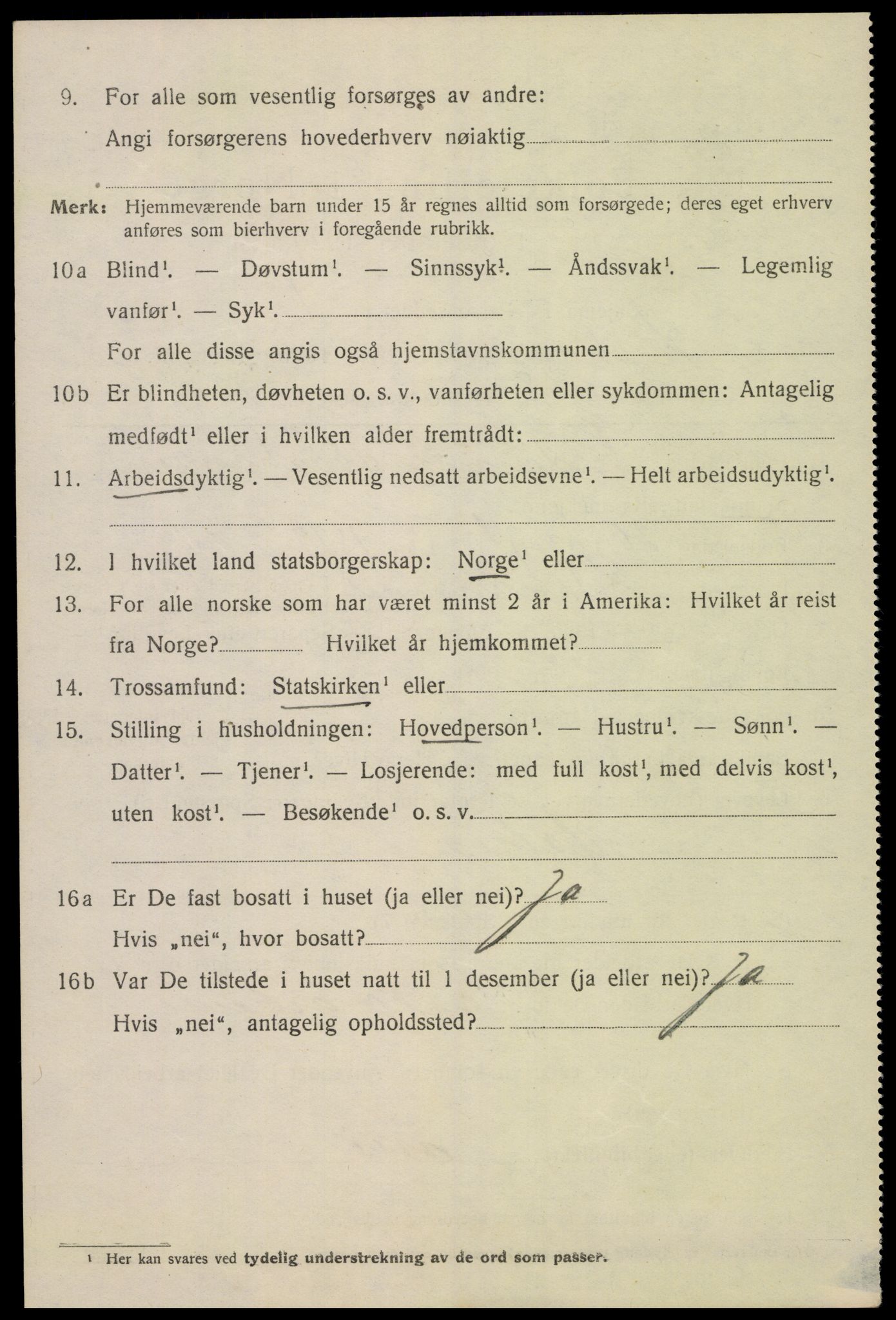 SAK, 1920 census for Kristiansand, 1920, p. 41664