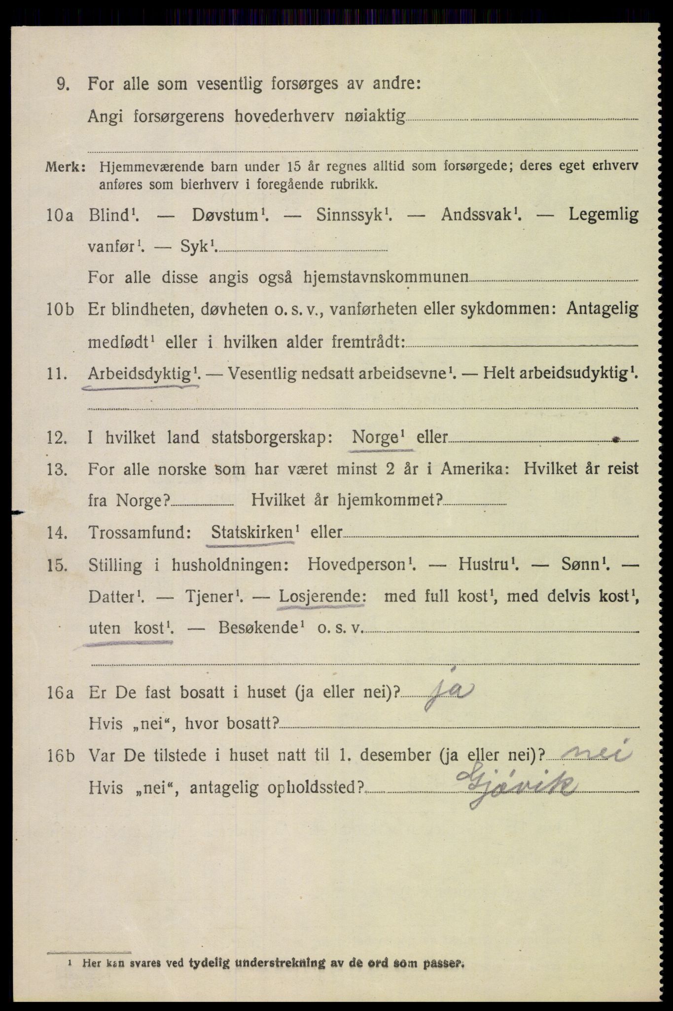 SAH, 1920 census for Vardal, 1920, p. 3846