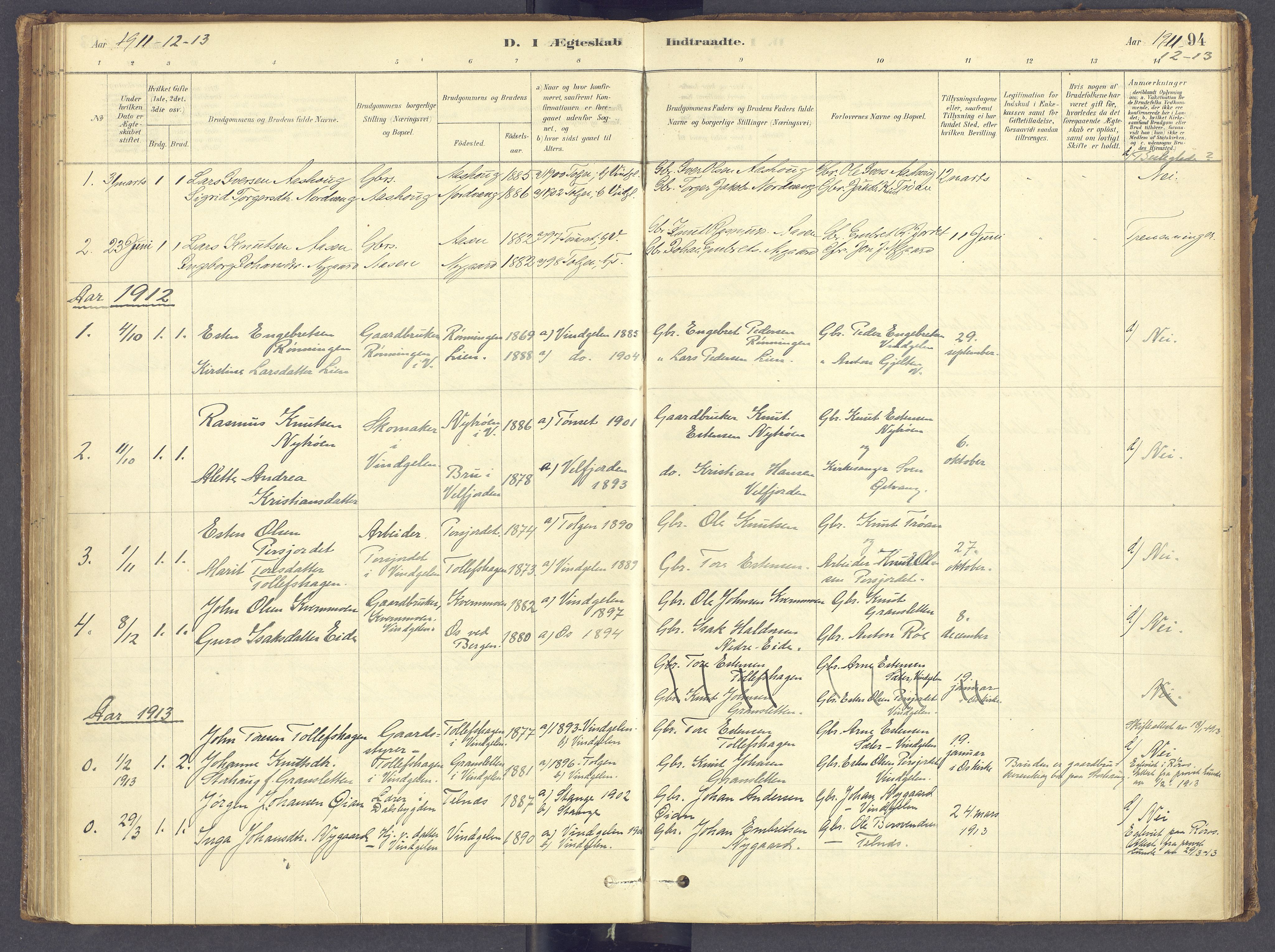 Tolga prestekontor, AV/SAH-PREST-062/K/L0012: Parish register (official) no. 12, 1877-1925, p. 94