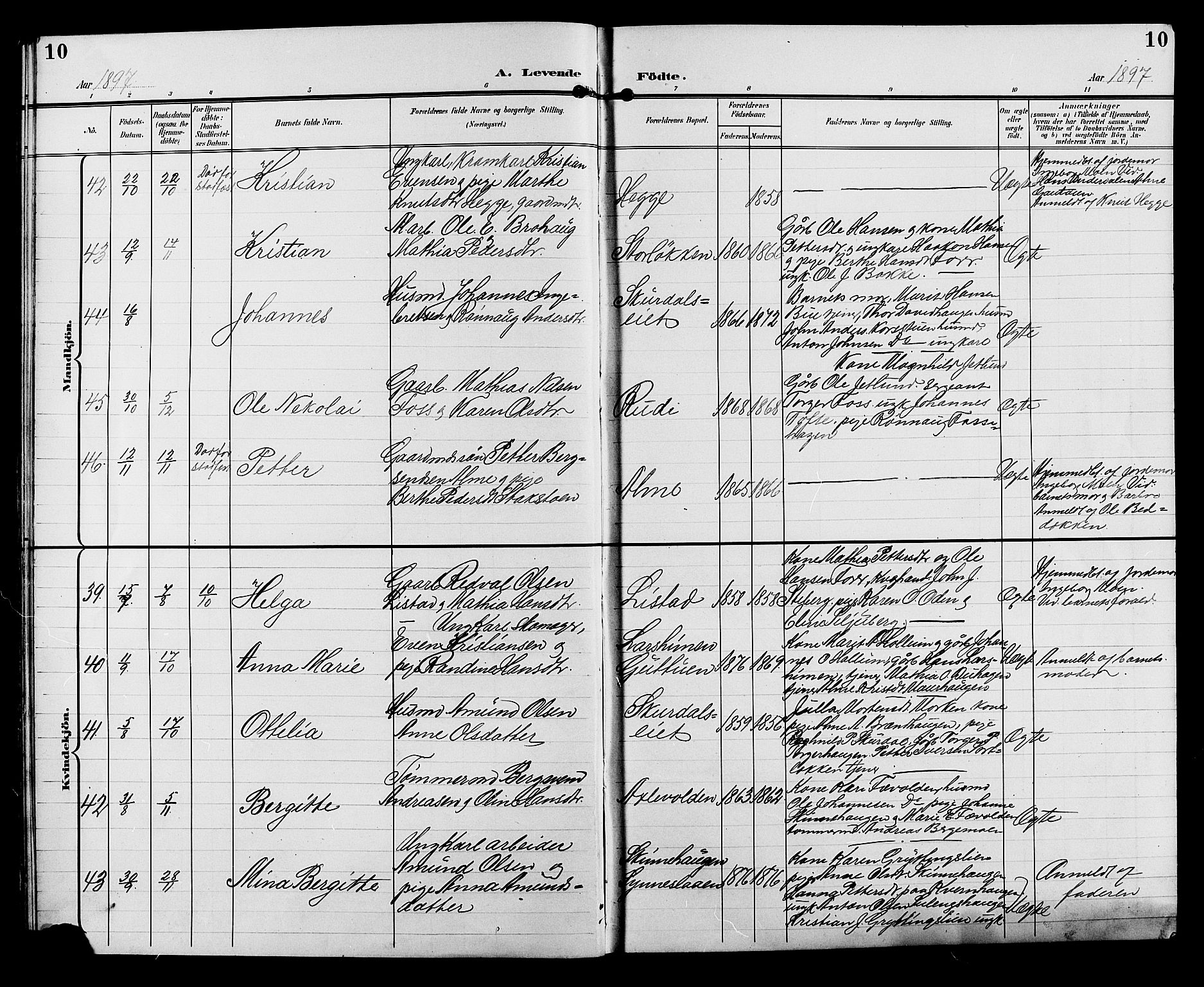 Sør-Fron prestekontor, SAH/PREST-010/H/Ha/Hab/L0004: Parish register (copy) no. 4, 1896-1911, p. 10