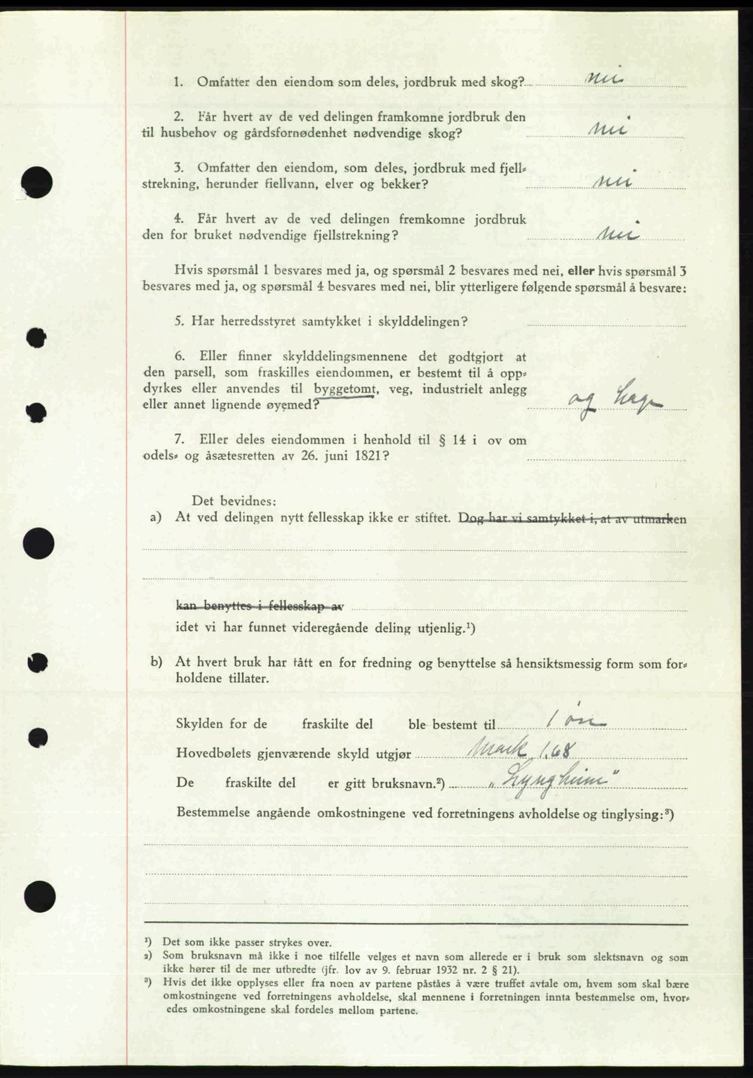 Nordre Sunnmøre sorenskriveri, AV/SAT-A-0006/1/2/2C/2Ca: Mortgage book no. A23, 1946-1947, Diary no: : 2120/1946