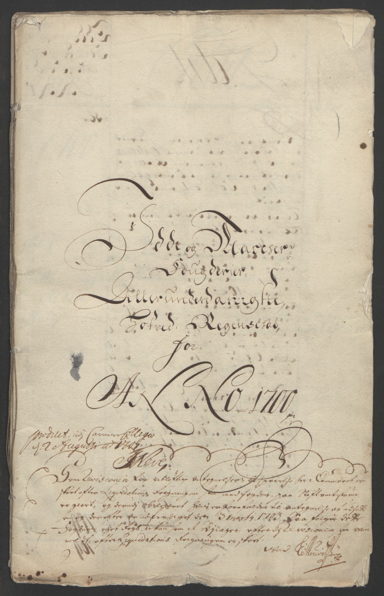 Rentekammeret inntil 1814, Reviderte regnskaper, Fogderegnskap, RA/EA-4092/R01/L0015: Fogderegnskap Idd og Marker, 1700-1701, p. 3